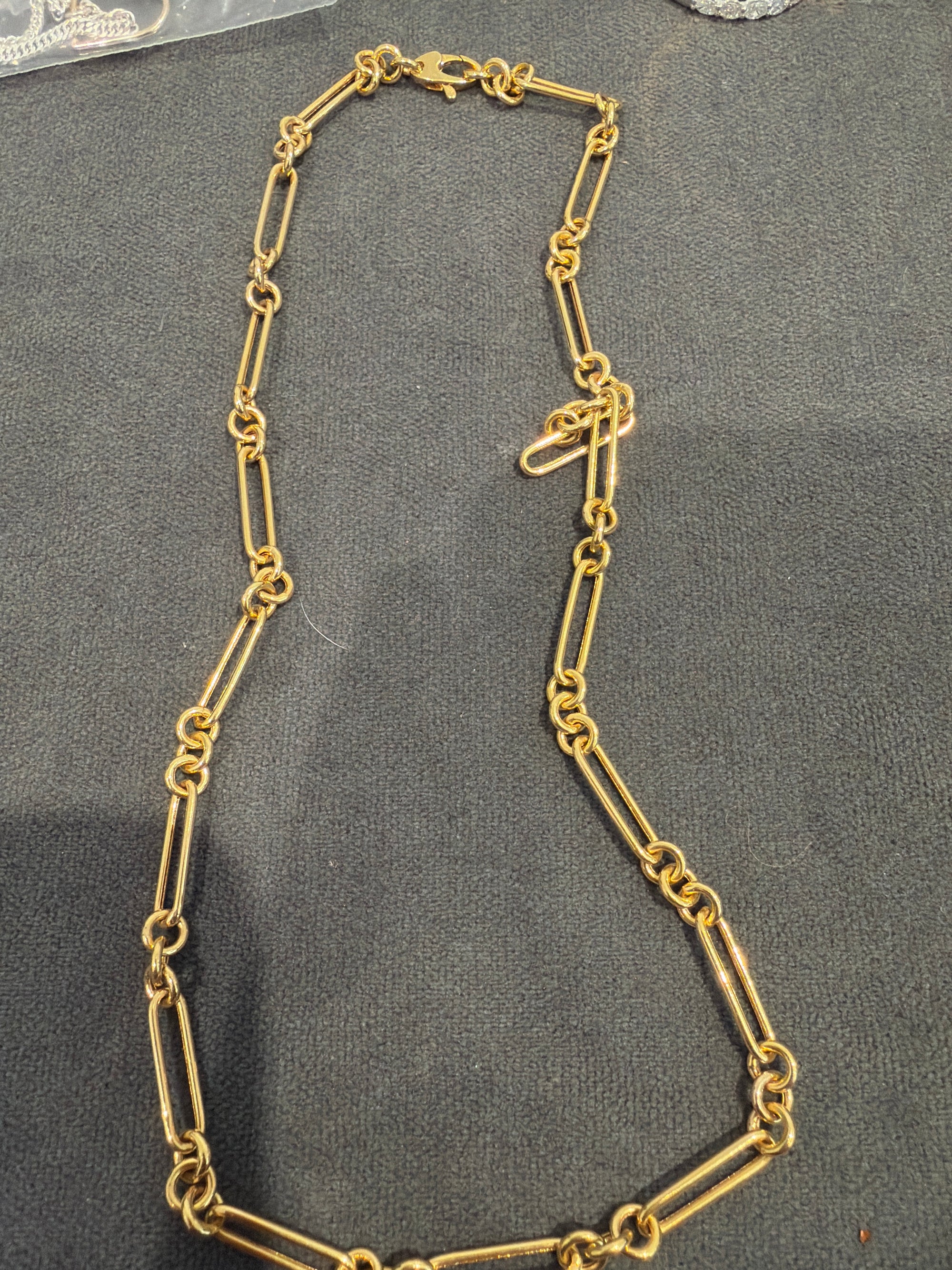14K paper clip chain