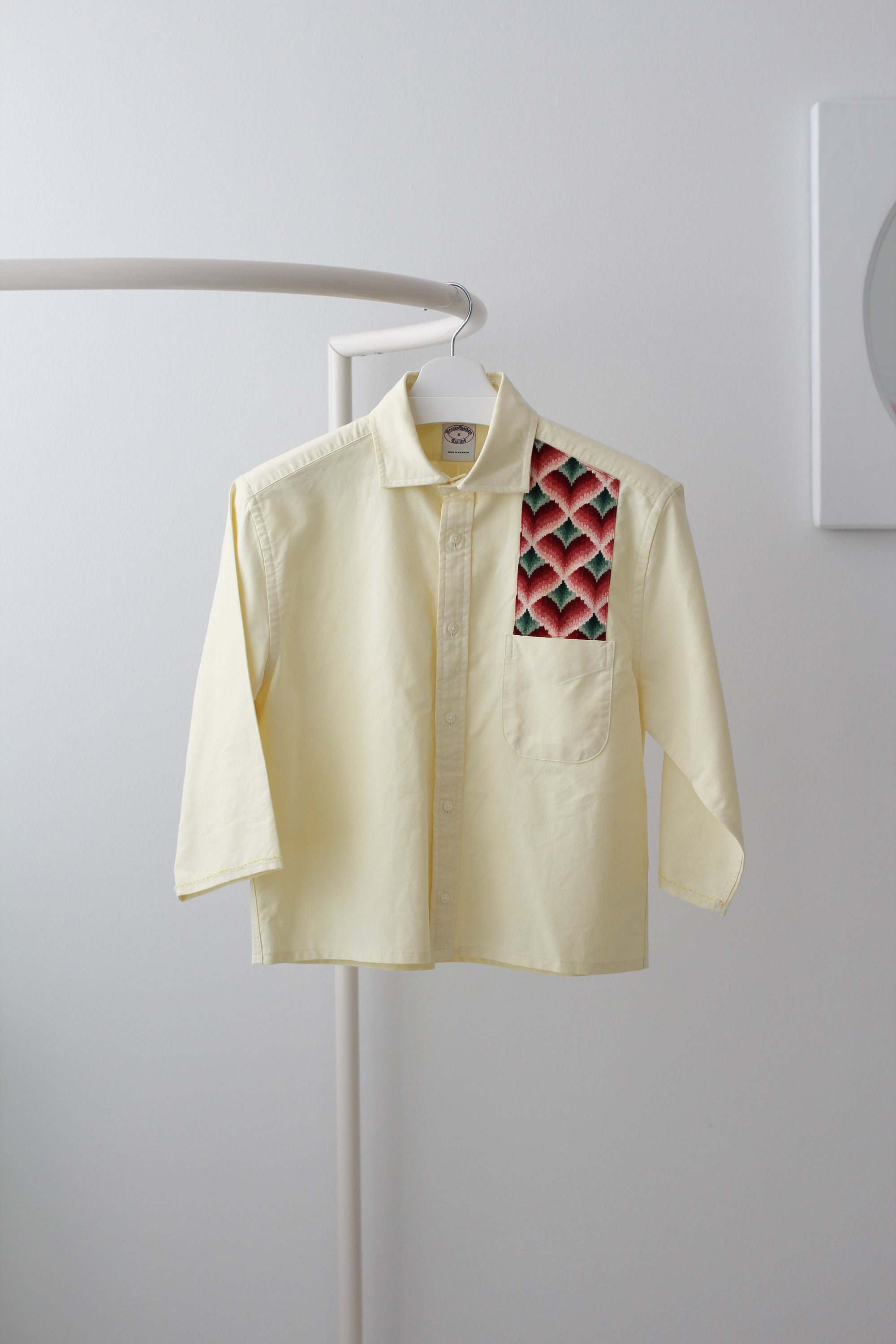 Small Yellow Bargello Pocket Shirt
