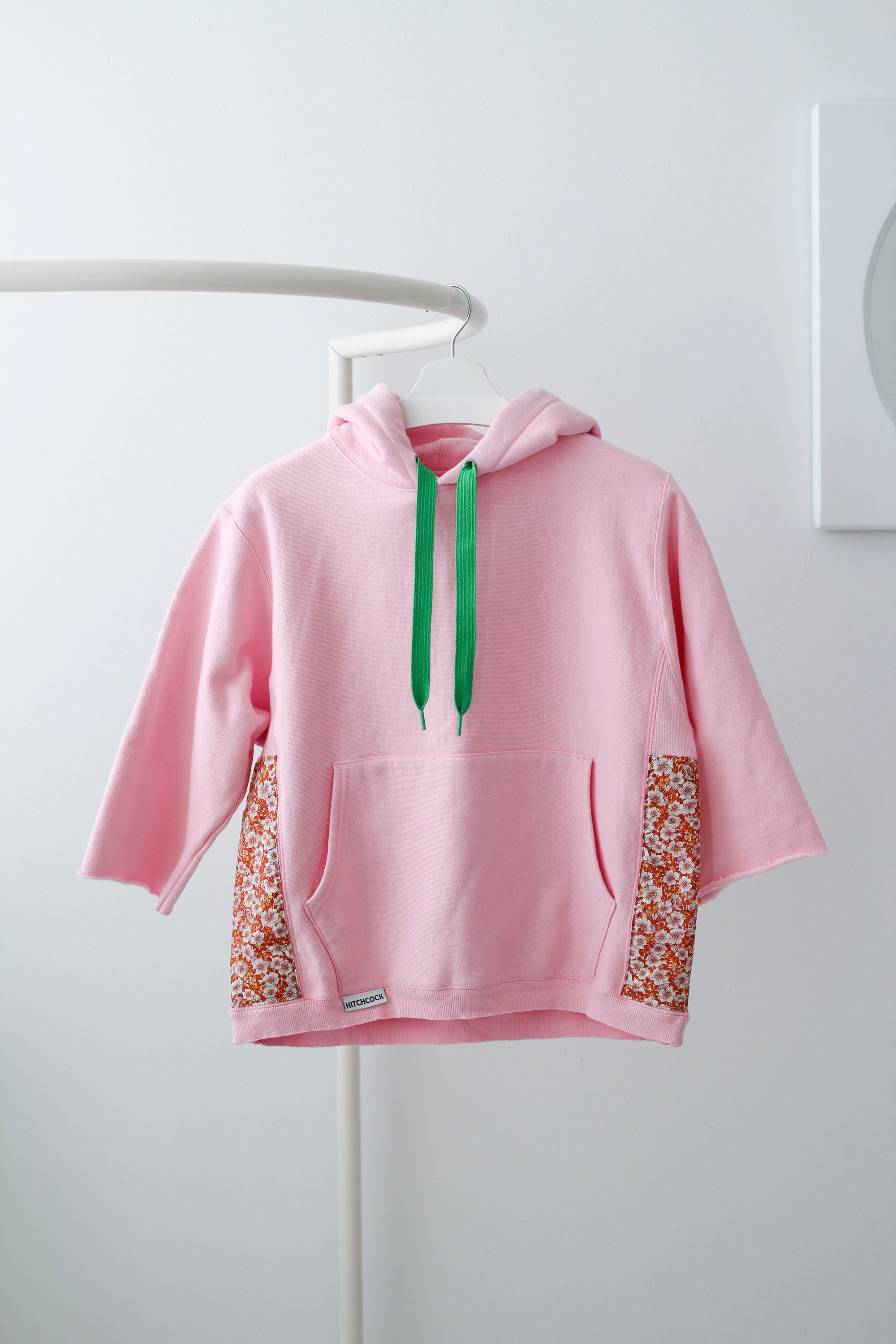 Small Pink Hoodie with Orange Floral
