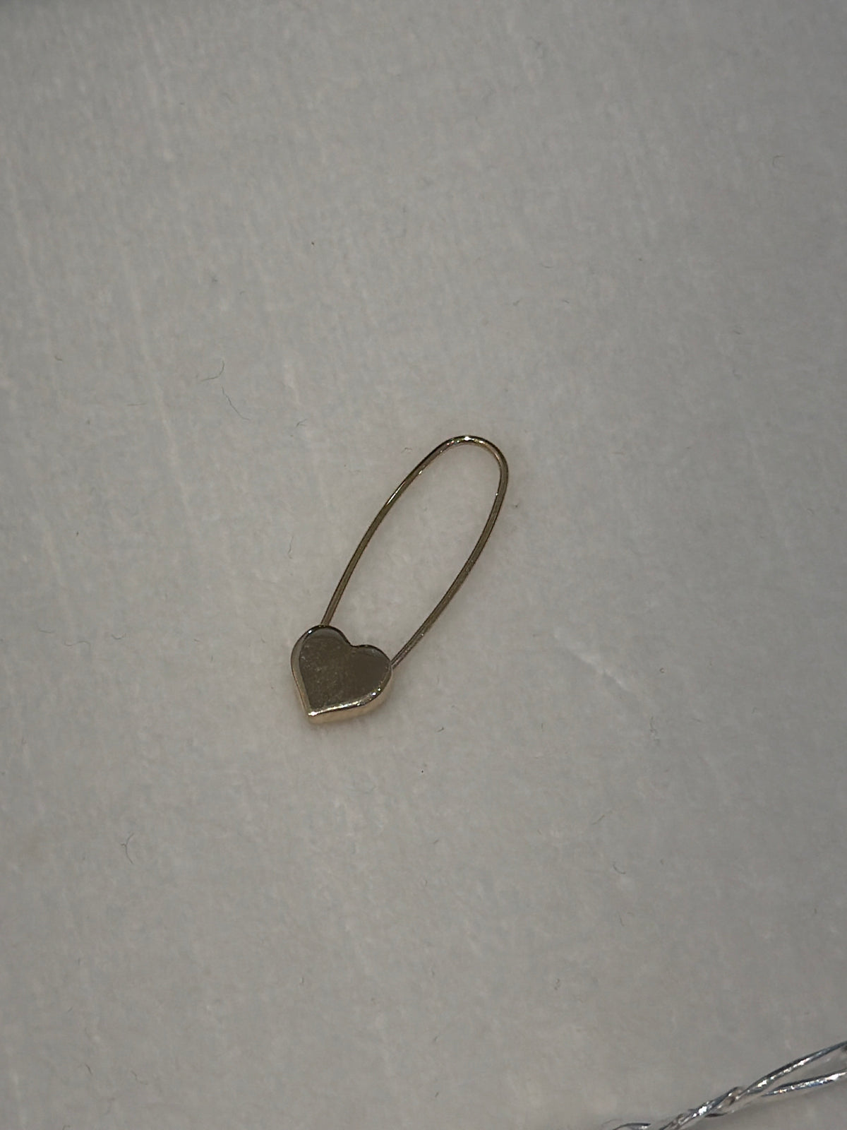 Loren Stewart Heart Safety Pin Gold