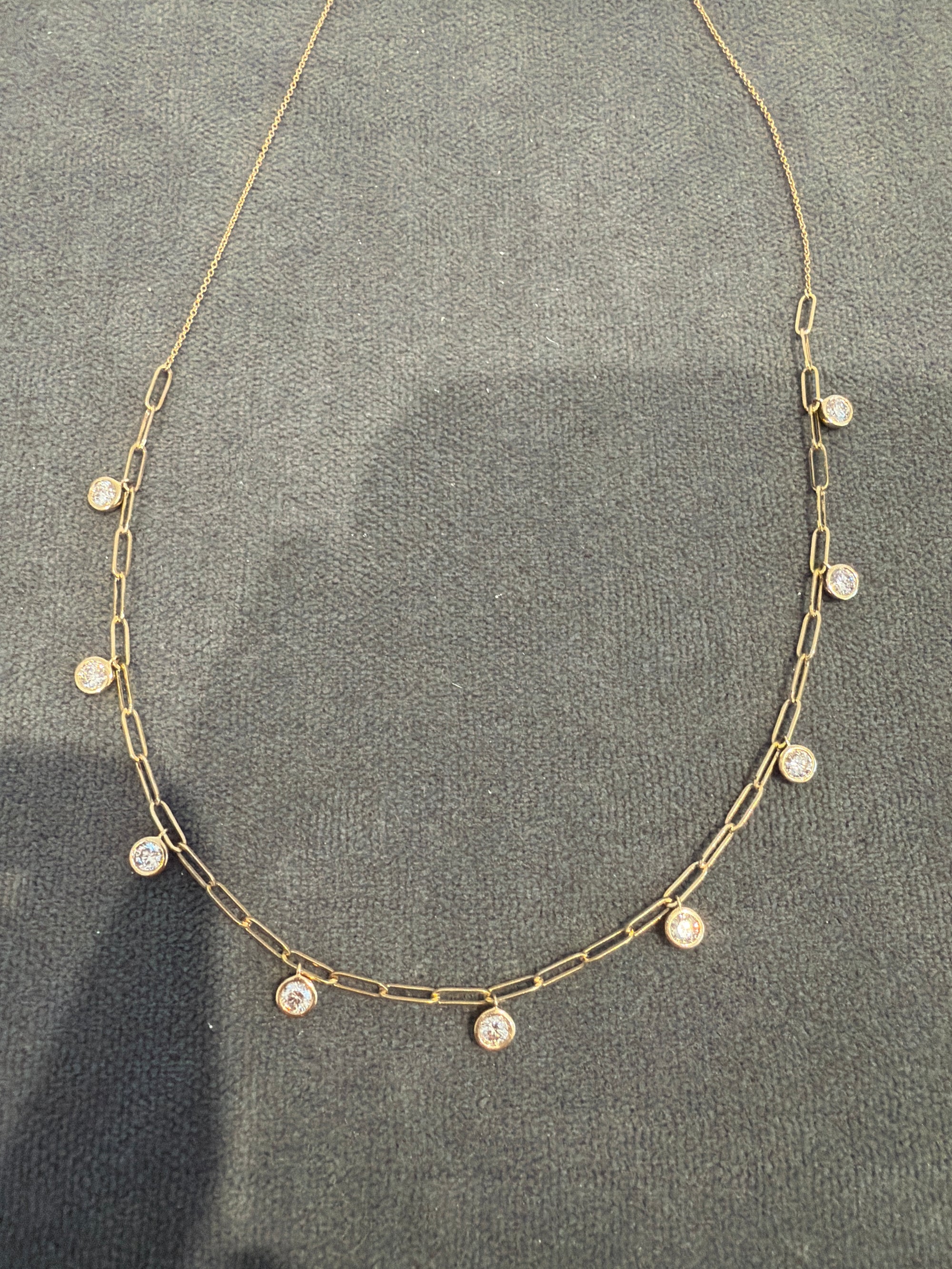 1ct diamond fringe necklace