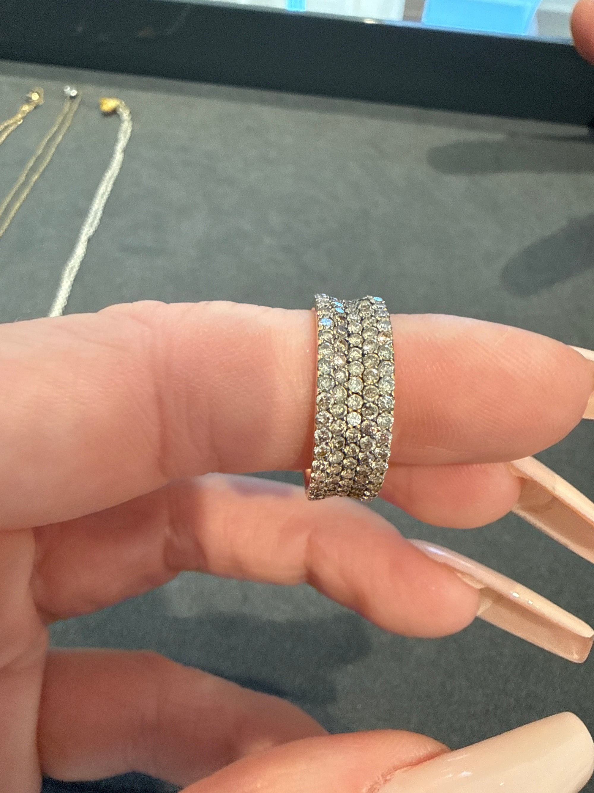 Champagne Diamond Band Rose Gold