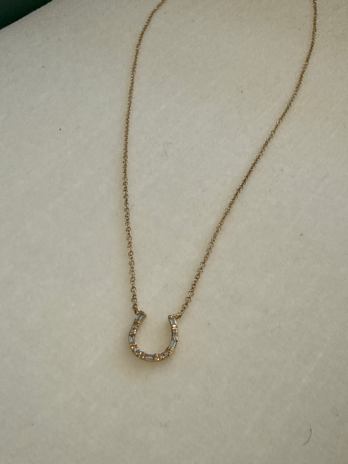 14k Diamond Horseshoe Necklace