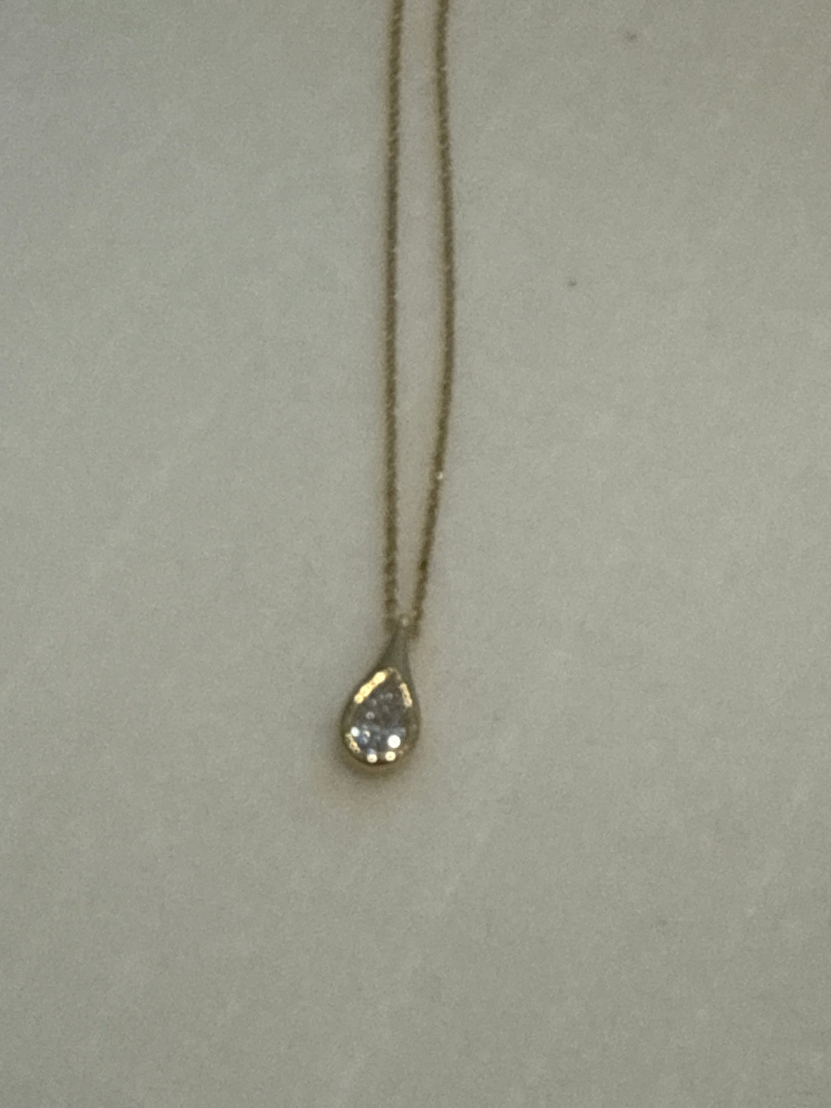 Diamond Raindrop Necklace 14k .30carat