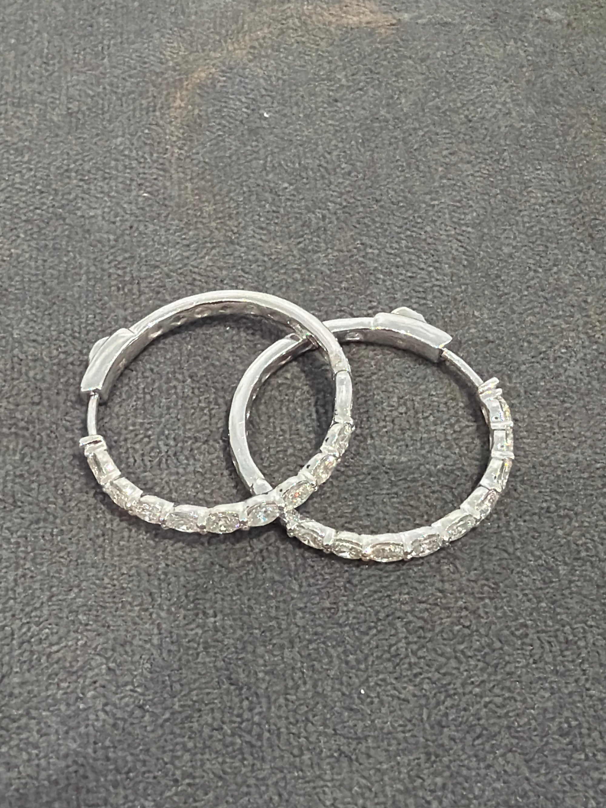 White Gold Diamond Hoops 2.21ct