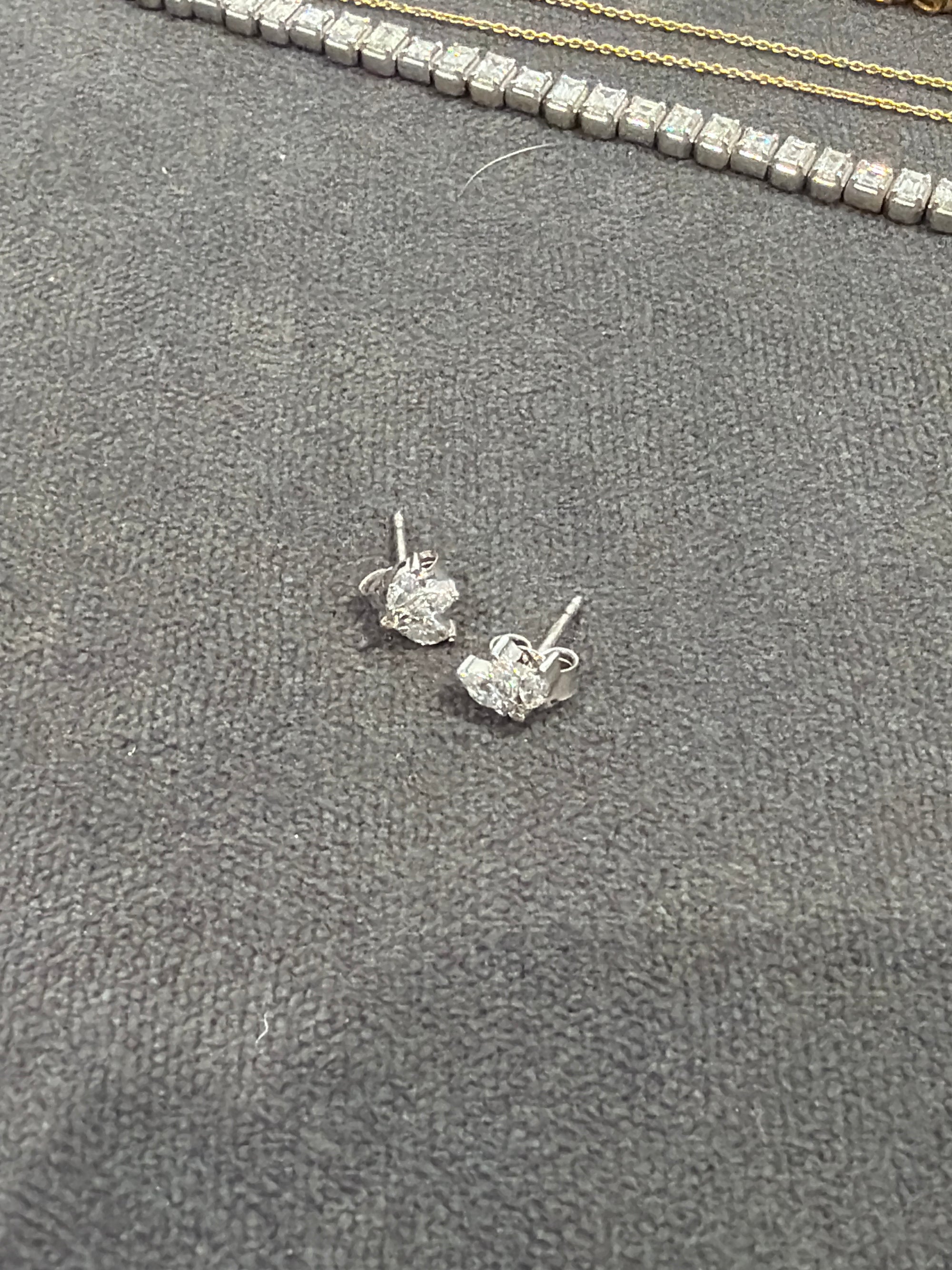 Marquise diamond white gold studs