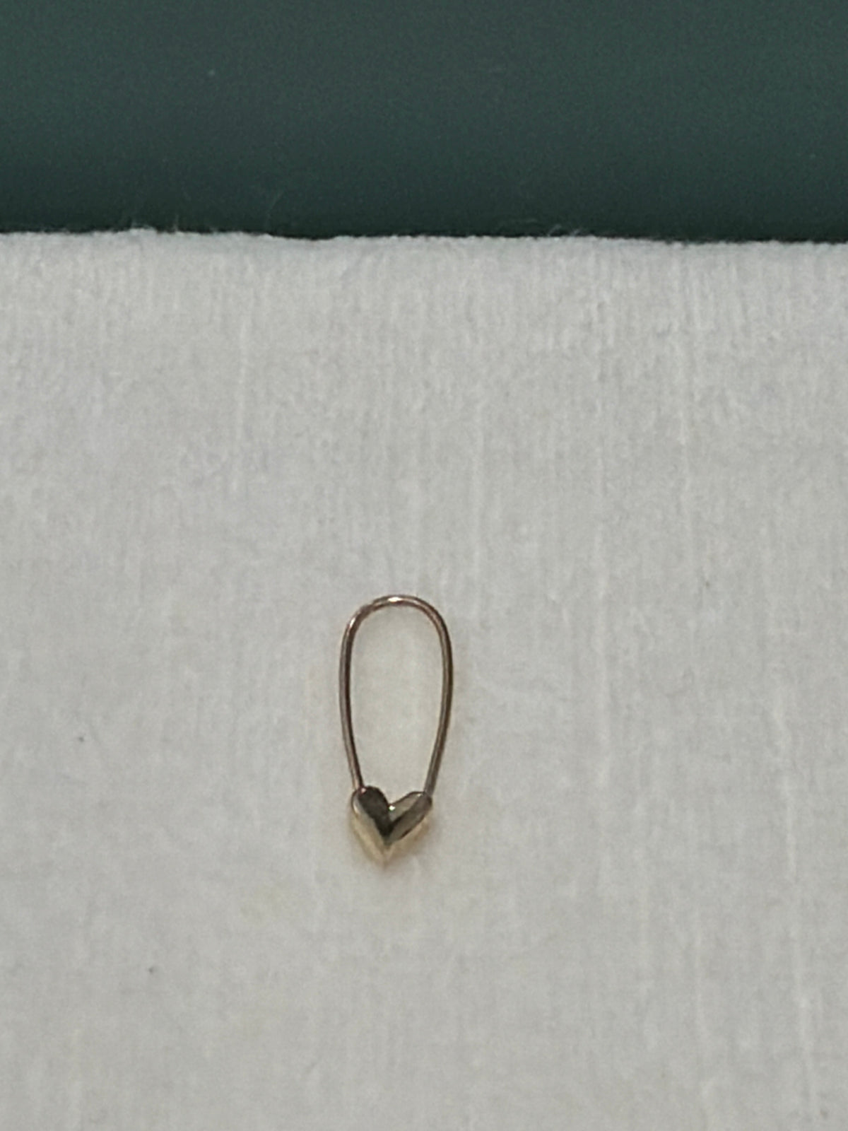 Loren Stewart Mini Heart Safety Pin Gold