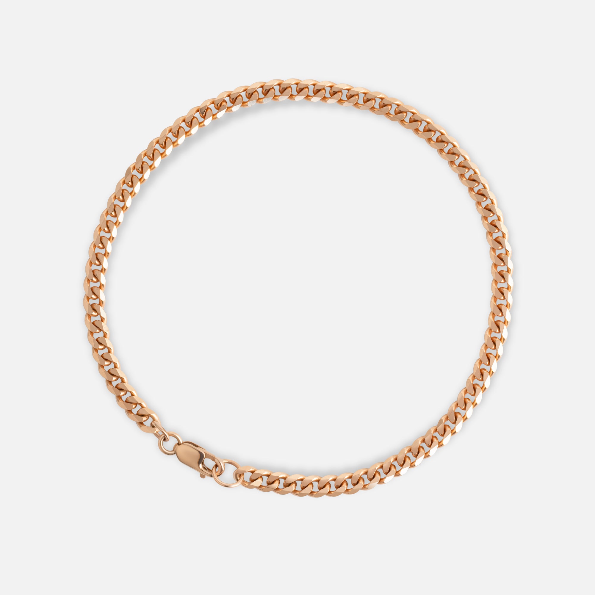 Rose Gold Curb Chain Bracelet