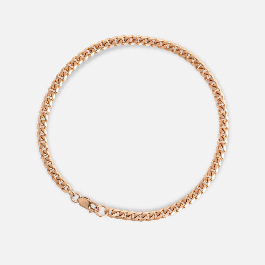 Rose Gold Curb Chain Bracelet