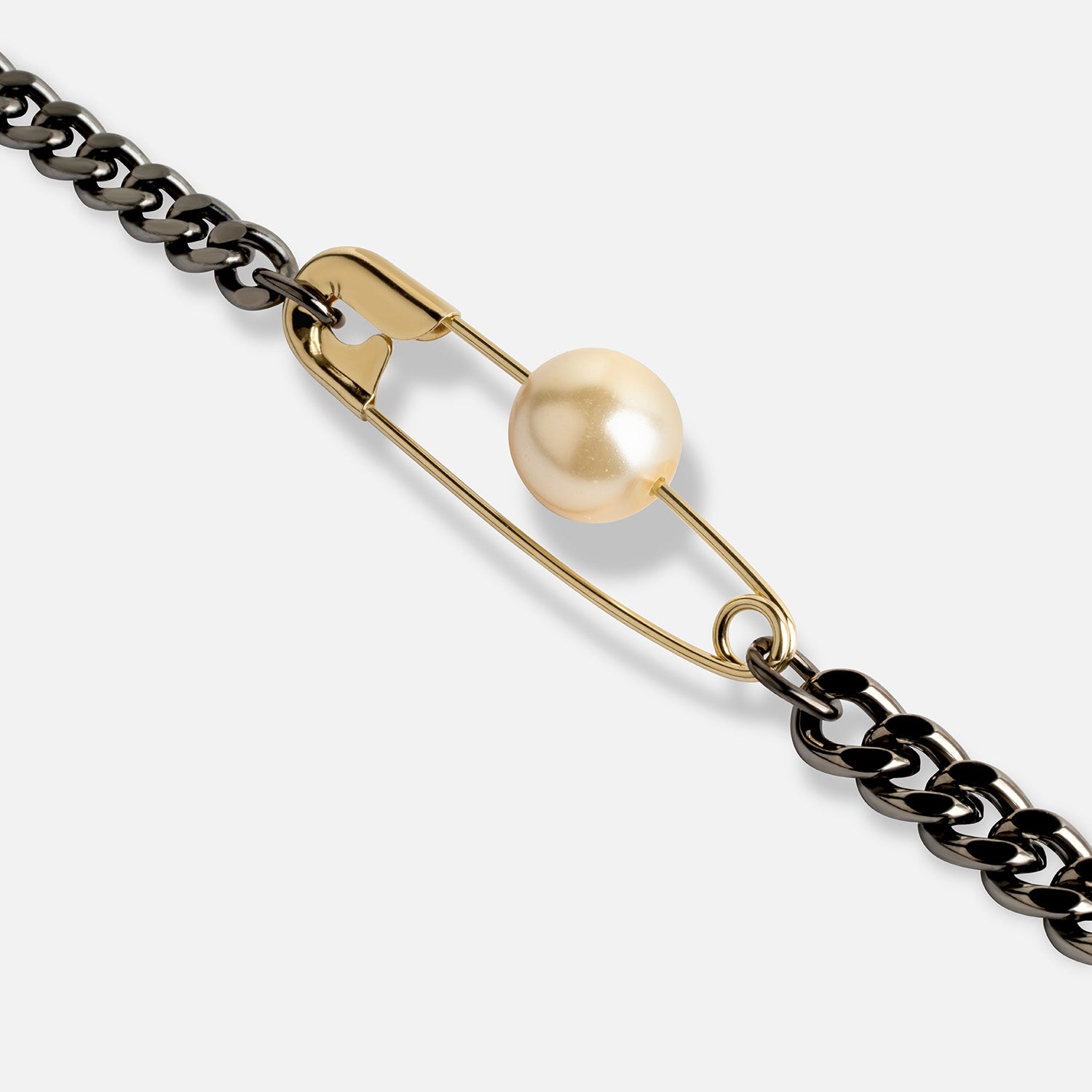 Safety Pin & Pearl Bracelet