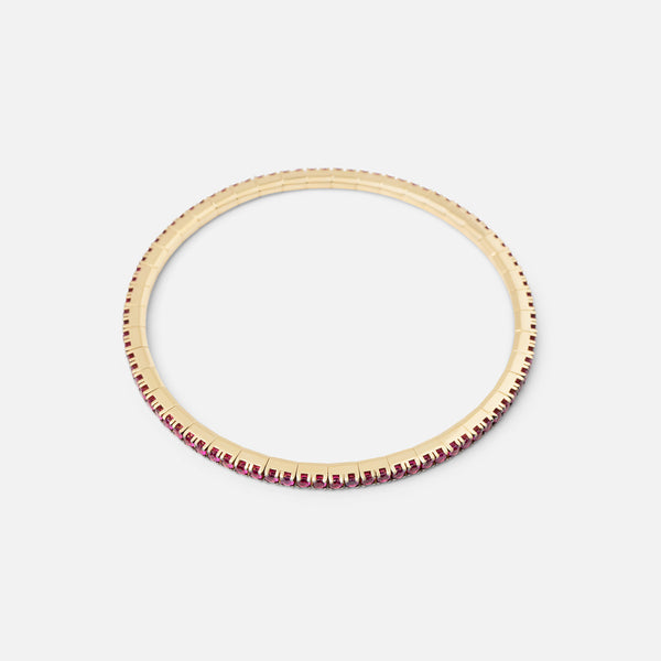 Expandable Pink Sapphire Eternity Bracelet