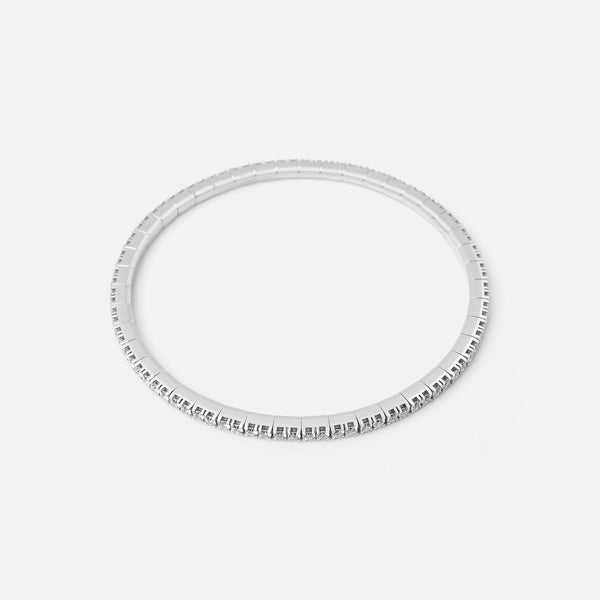 Expandable White Diamond Eternity Bracelet