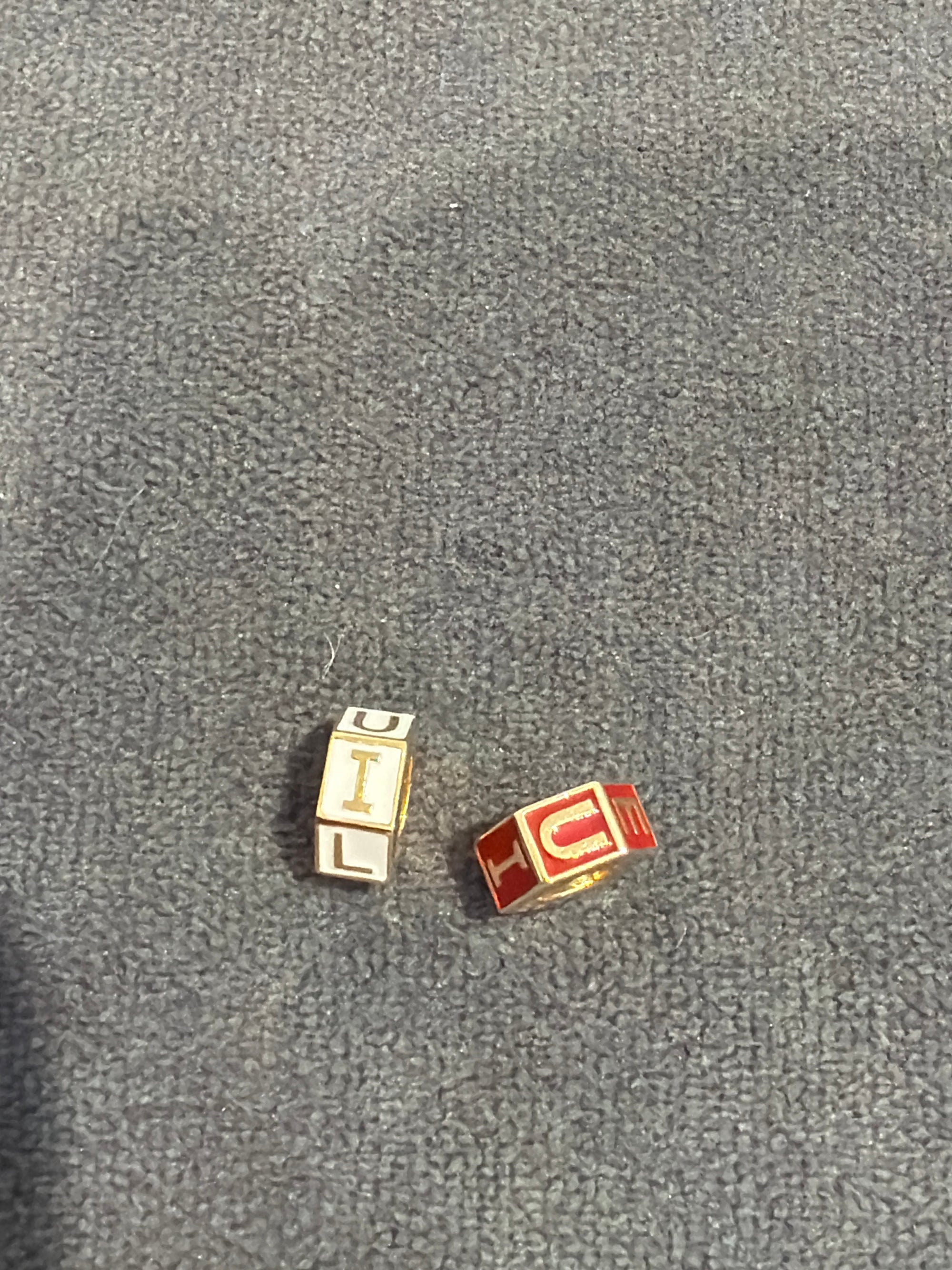 14K Enamel Spacer I LOVE YOU
