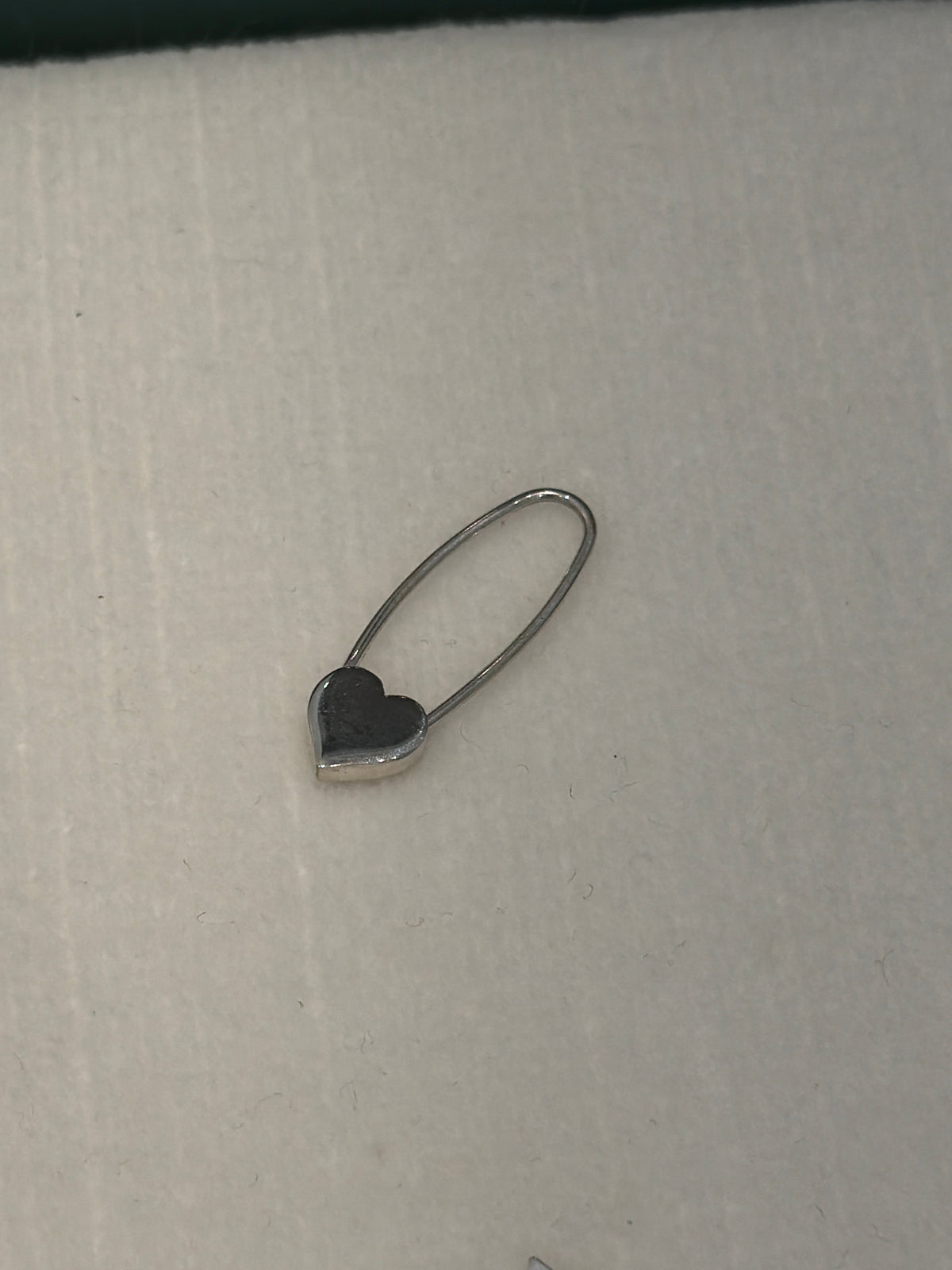 Loren Stewart Heart Safety Pin Silver