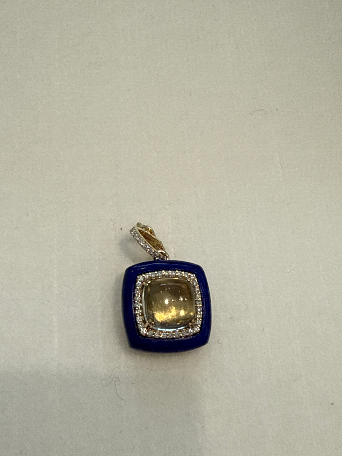Green Amethyst 4.62c Lapis 5.35c Pendant