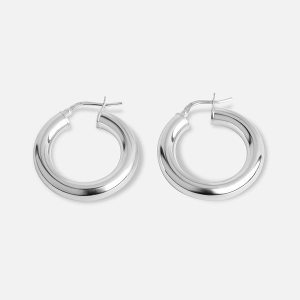 Chunky Silver Hoop Earring