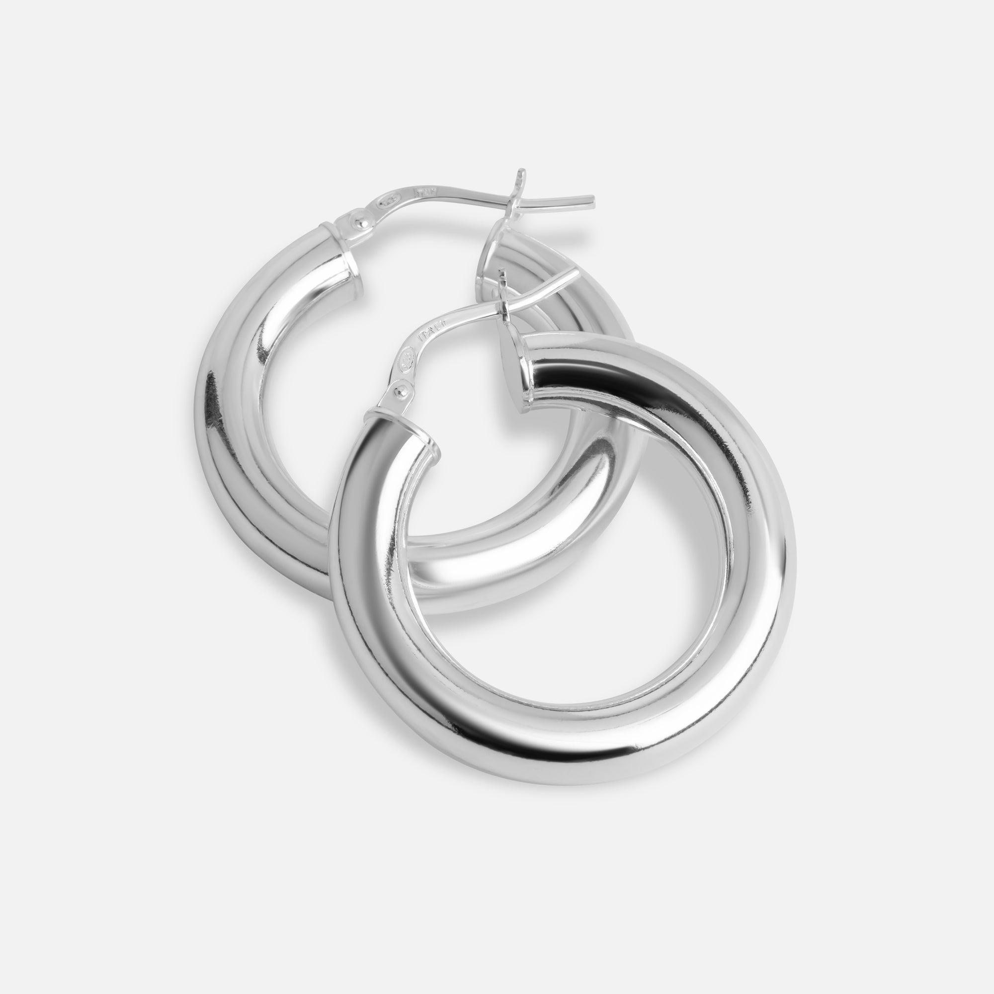 Chunky Silver Hoop Earring