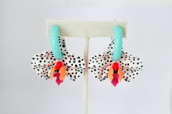 Acrylic Orchid Earrings