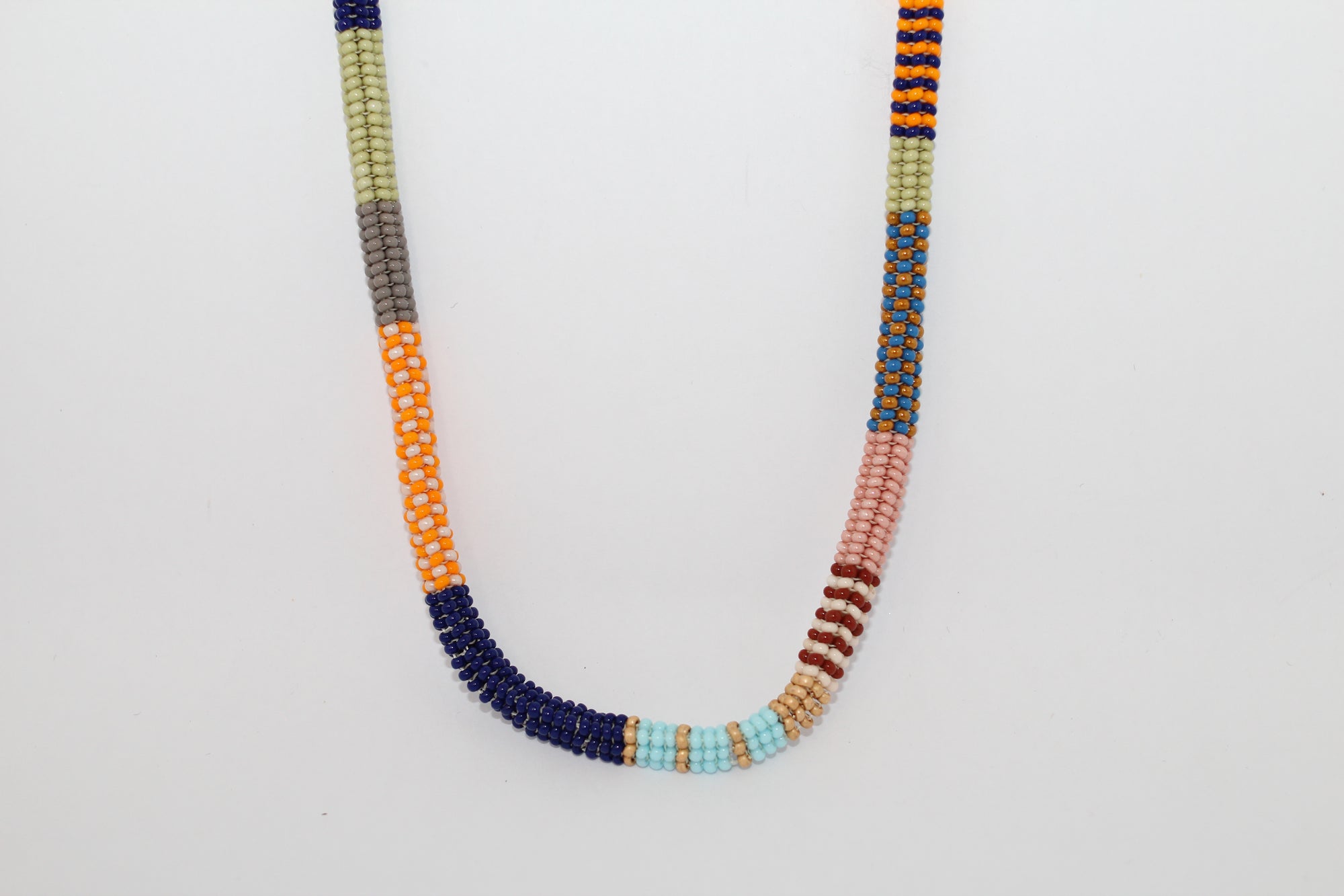 Mulit-Color Beaded Necklace (Thick)