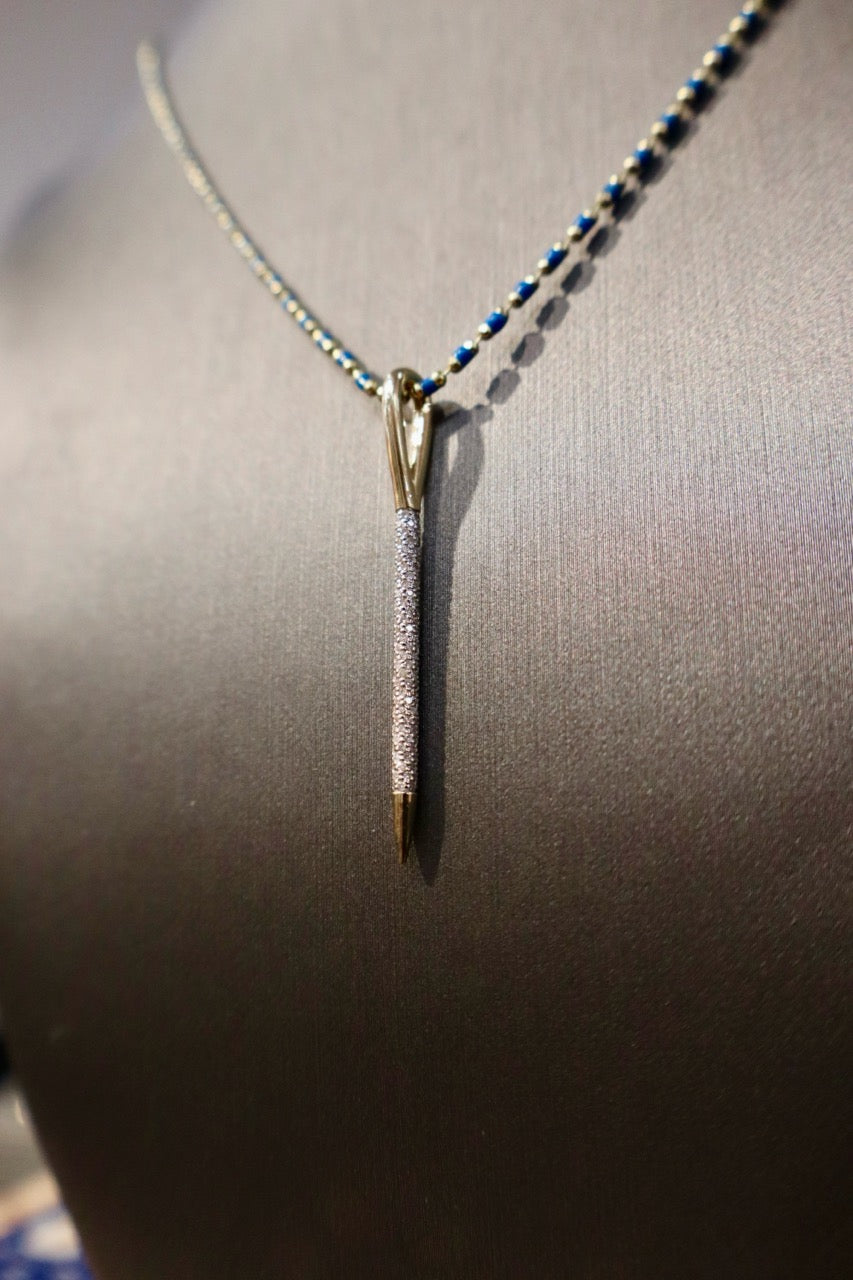 Tulip Long Needle Charm in Diamond