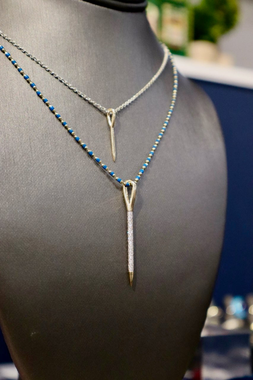 Tulip Long Needle Charm in Diamond
