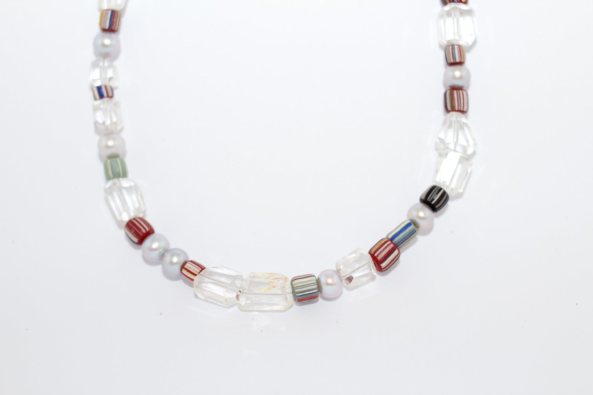 Quartz Beaded Necklace (long)