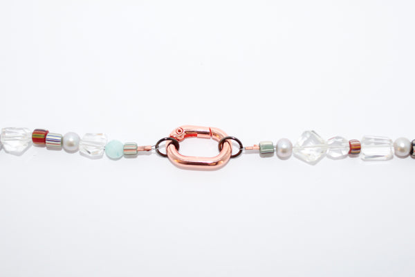 Quartz Beaded Necklace (long)