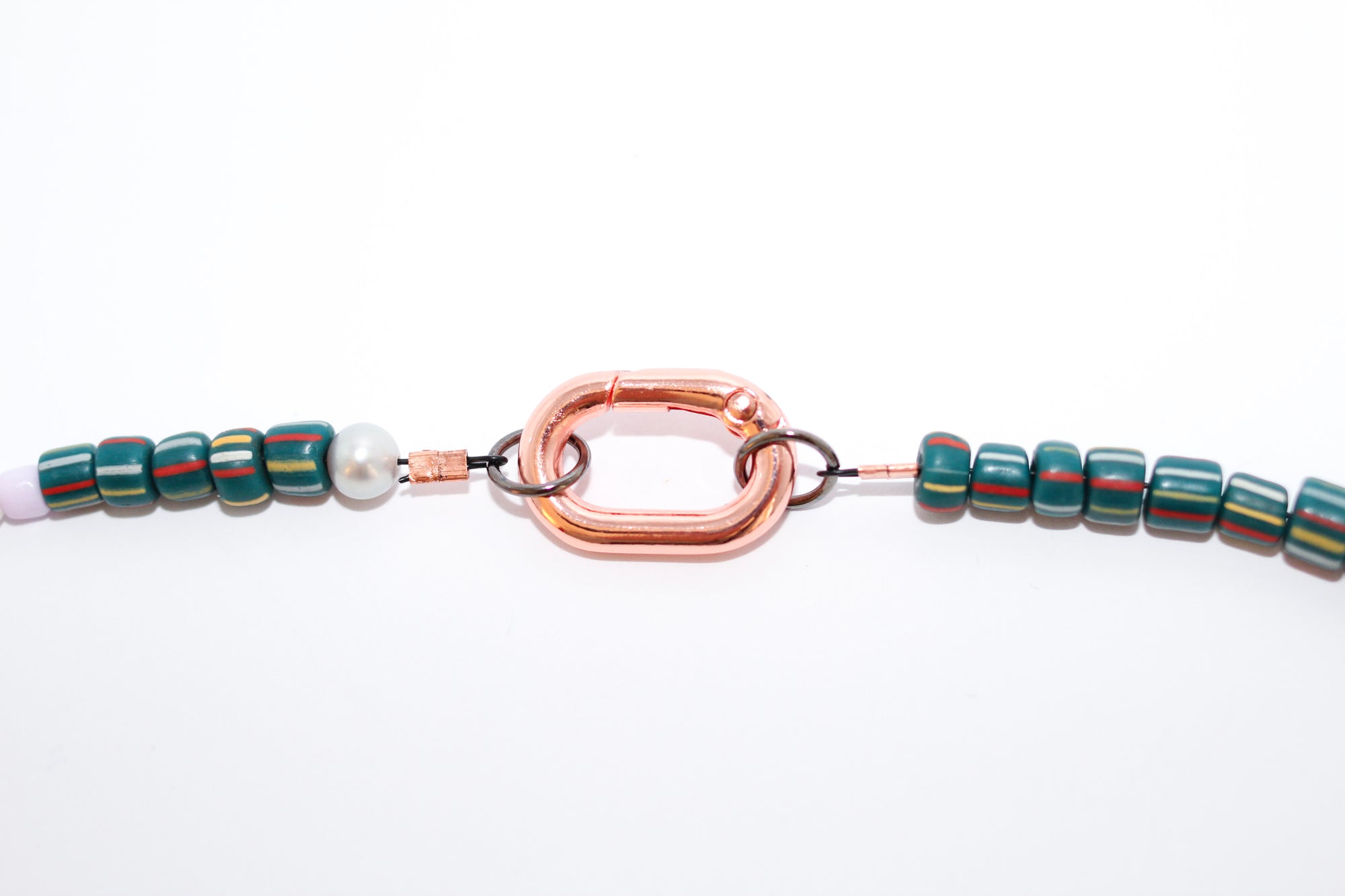 Peach Moonstone Beaded Necklace (short)