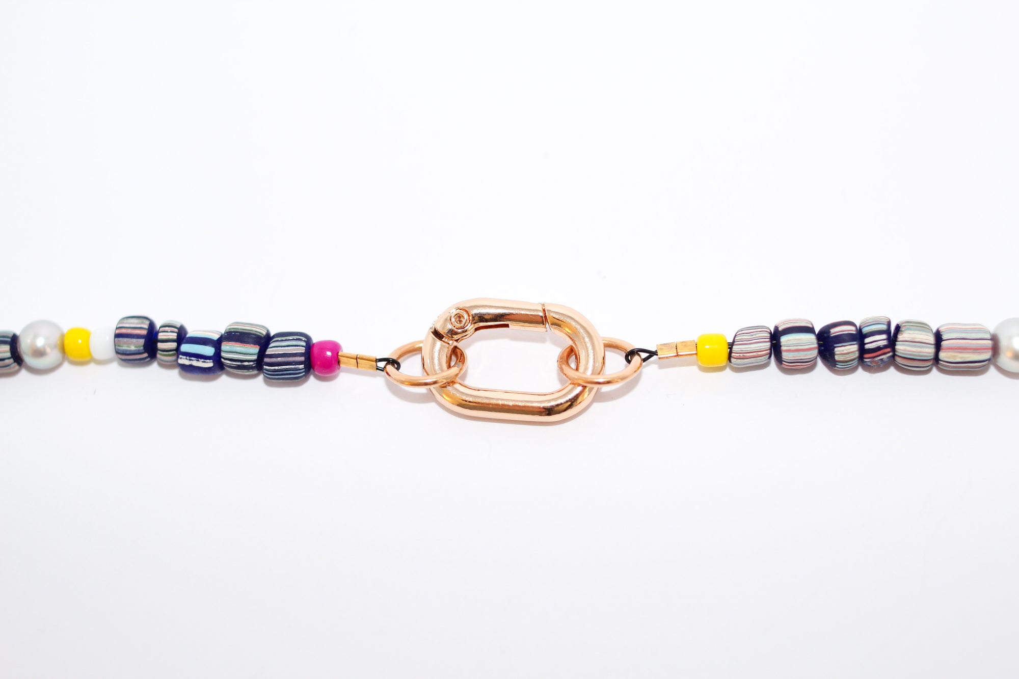 Cobalt/Magenta Beaded Necklace (short)