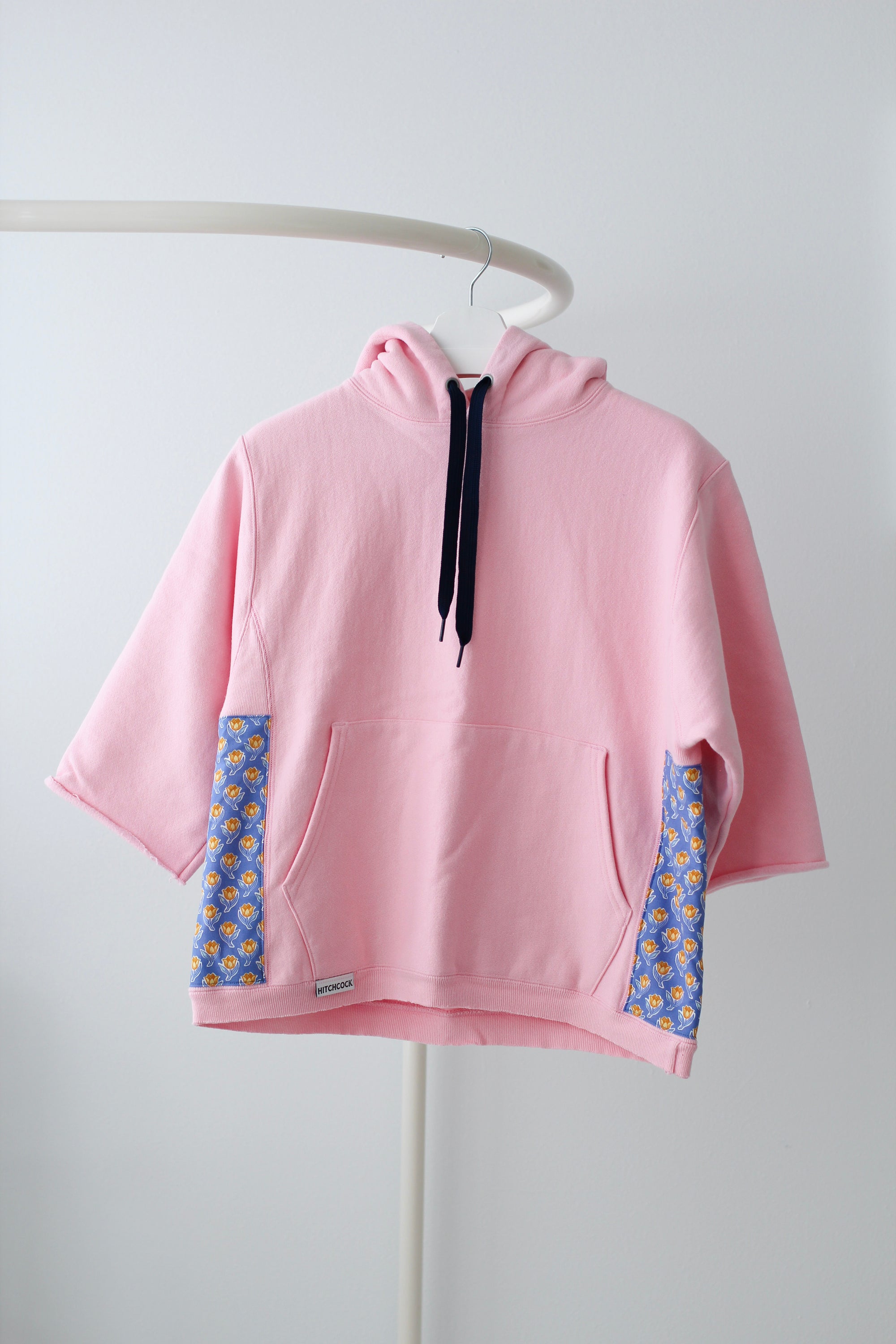 Small Pink Hoodie with Lavender Floral