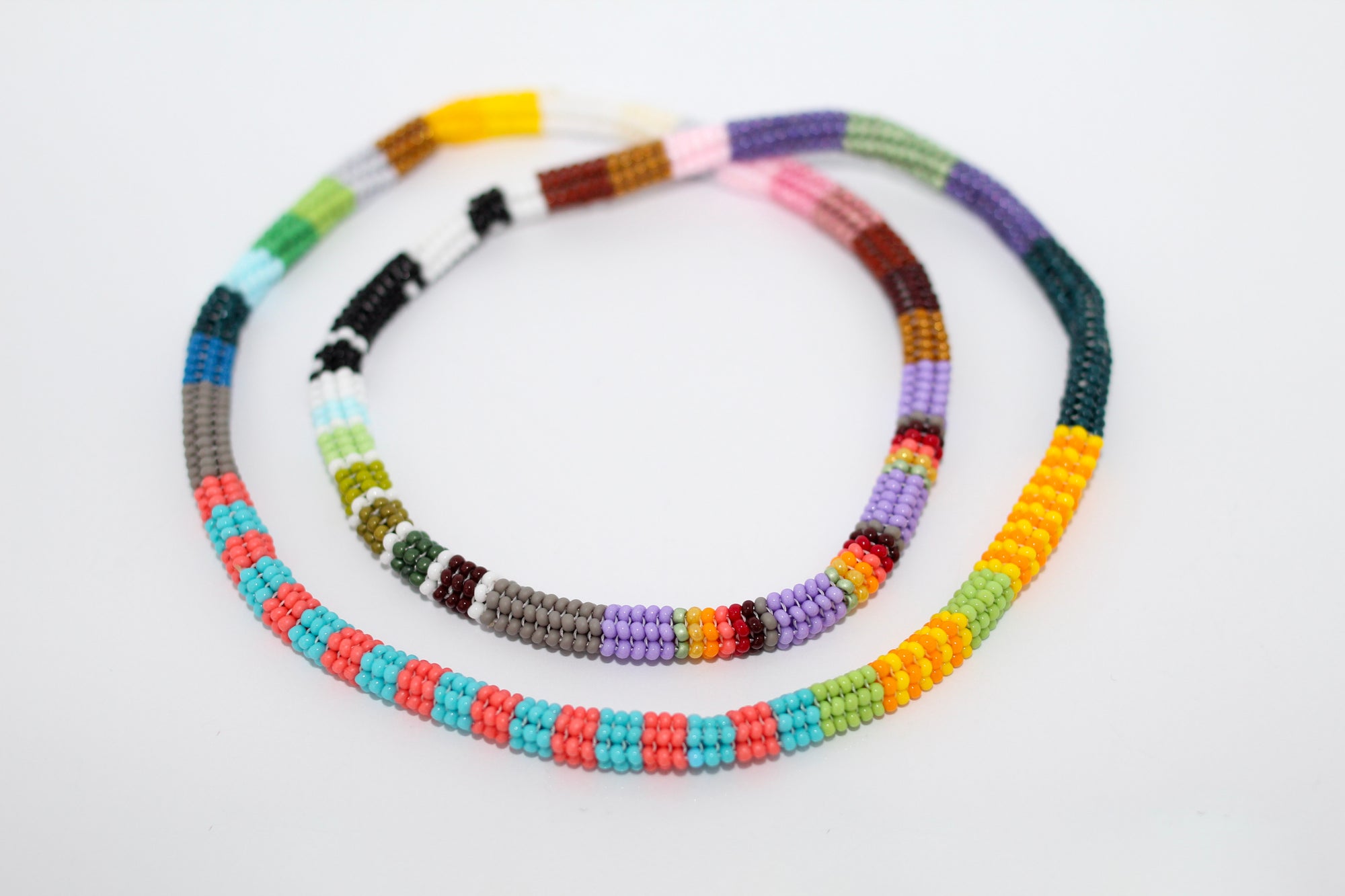 Long Colorful Beaded Necklace