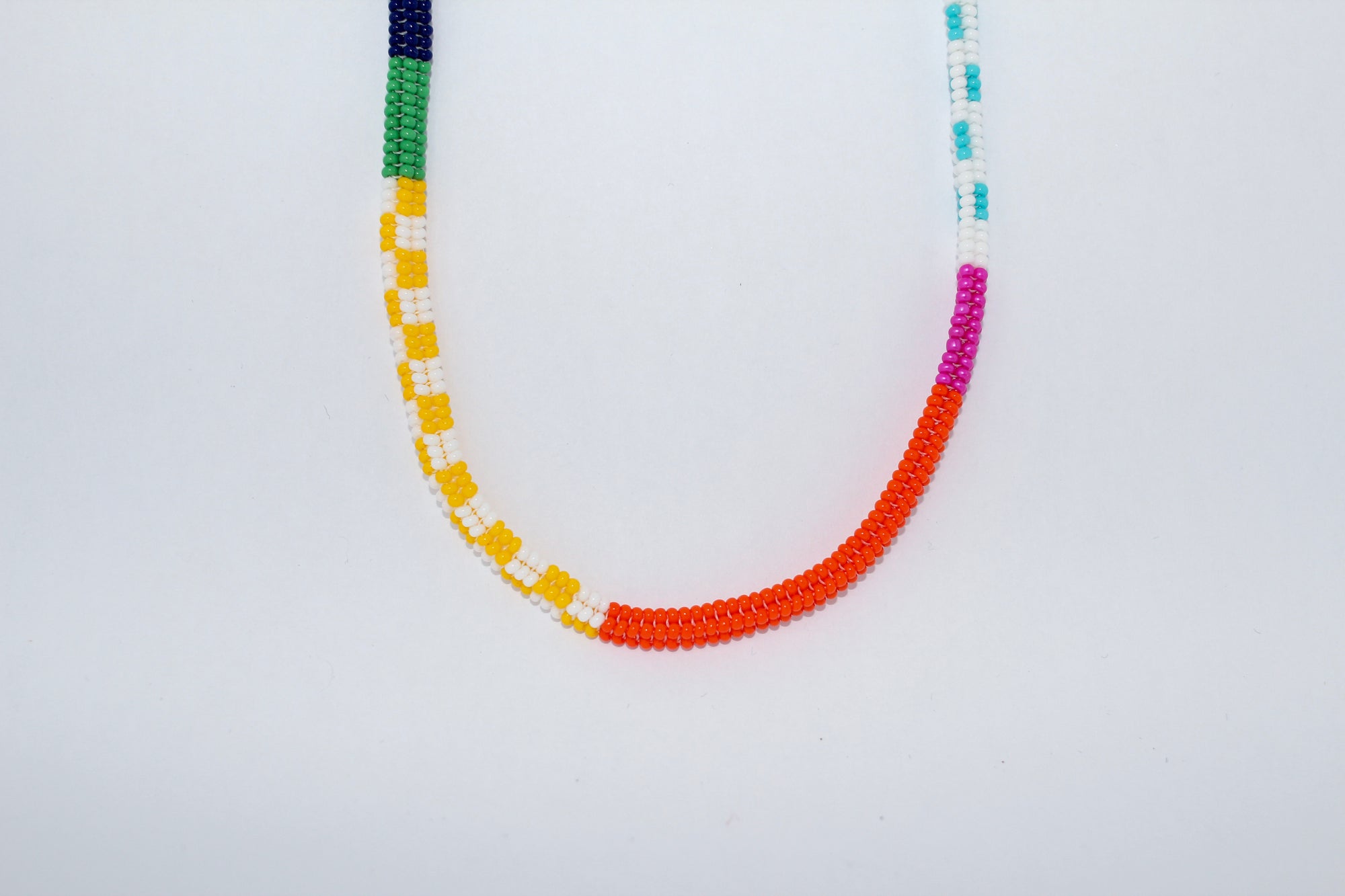 Yellow & Orange Beaded Necklace