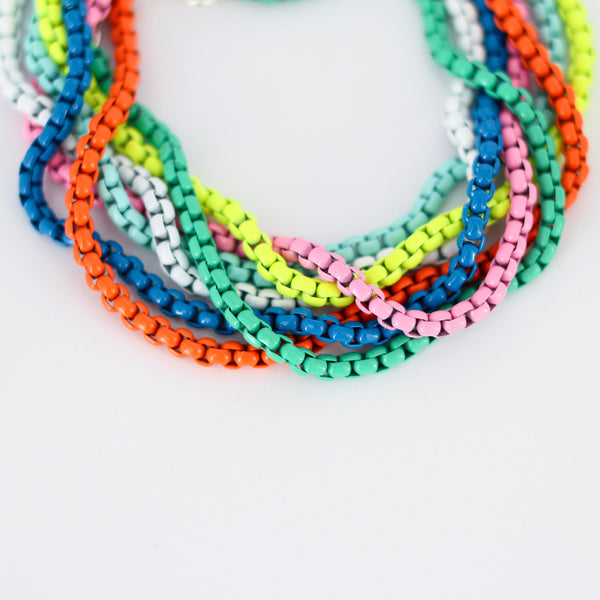 Enamel Layering Chain Bracelet
