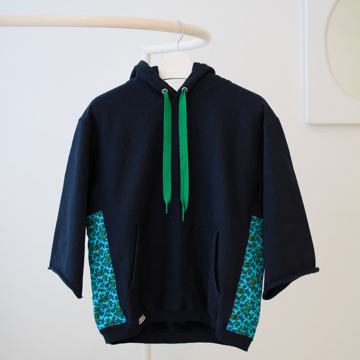 Medium Seahawks Navy Hoodie with Green Floral
