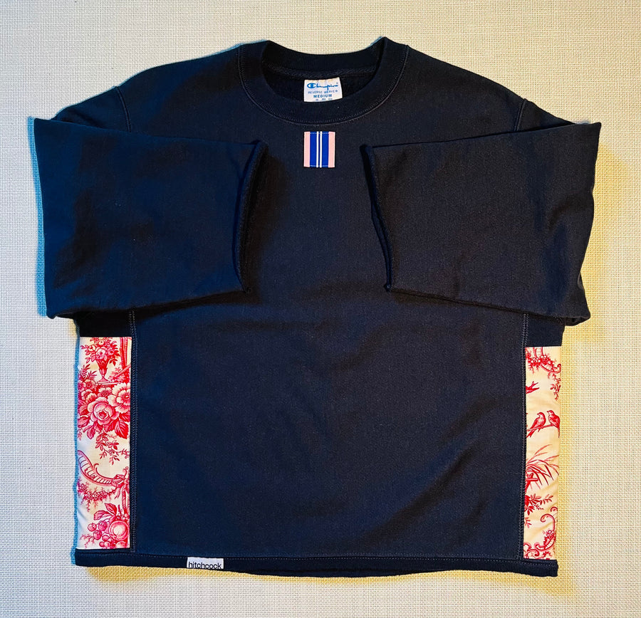 Medium Navy & Pink Tolie Sweatshirt