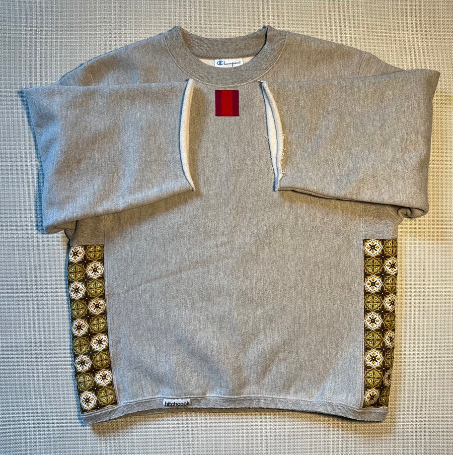 Small Grey & Brown/Green 60's Print Sweatshirt