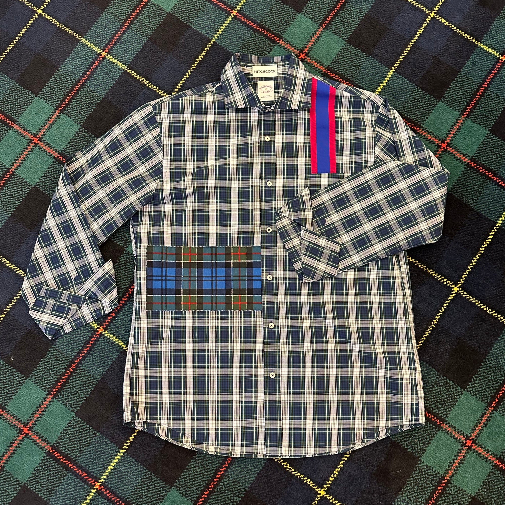 Medium Blue Plaid Patch Shirt