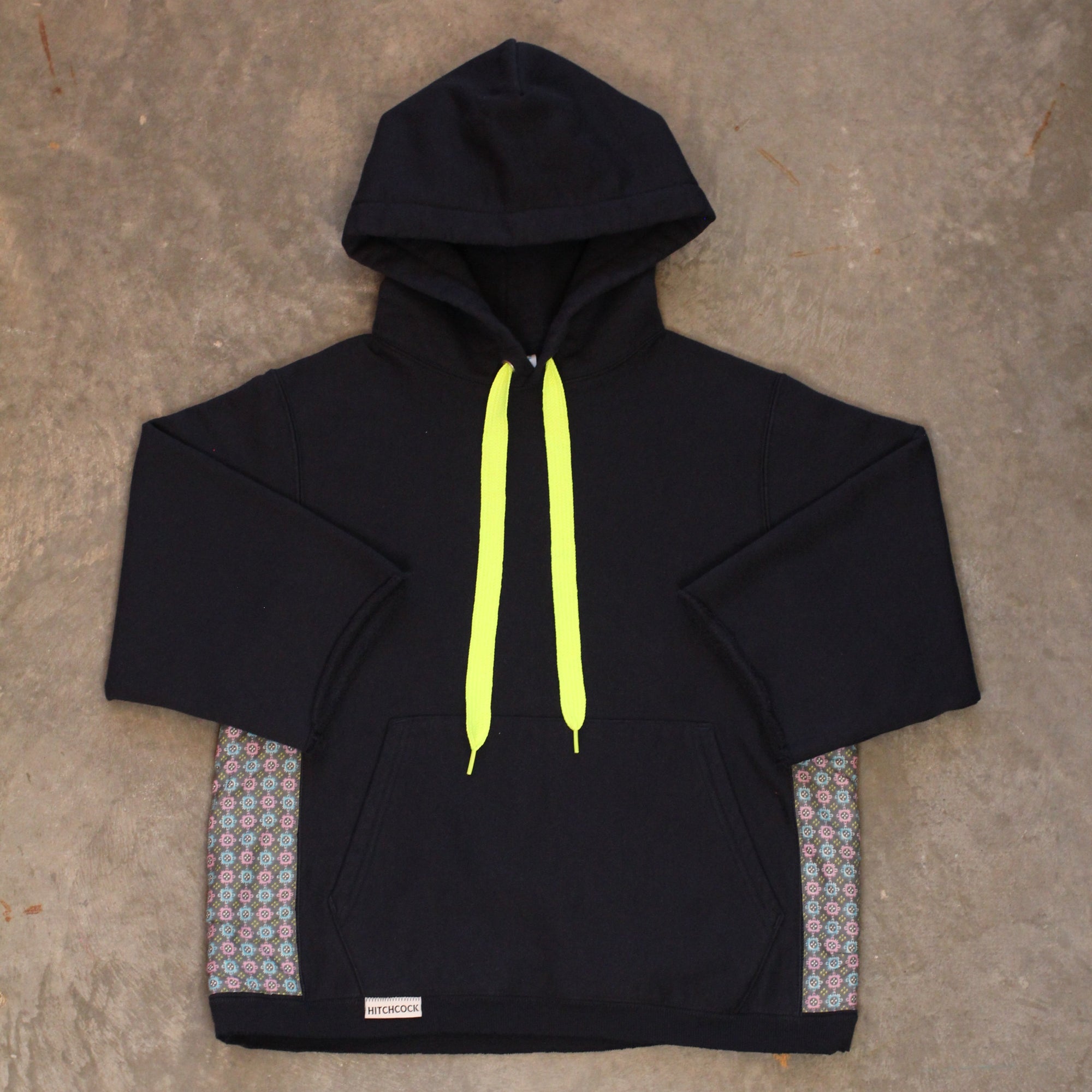 Small Navy Hoodie with Geometric Floral