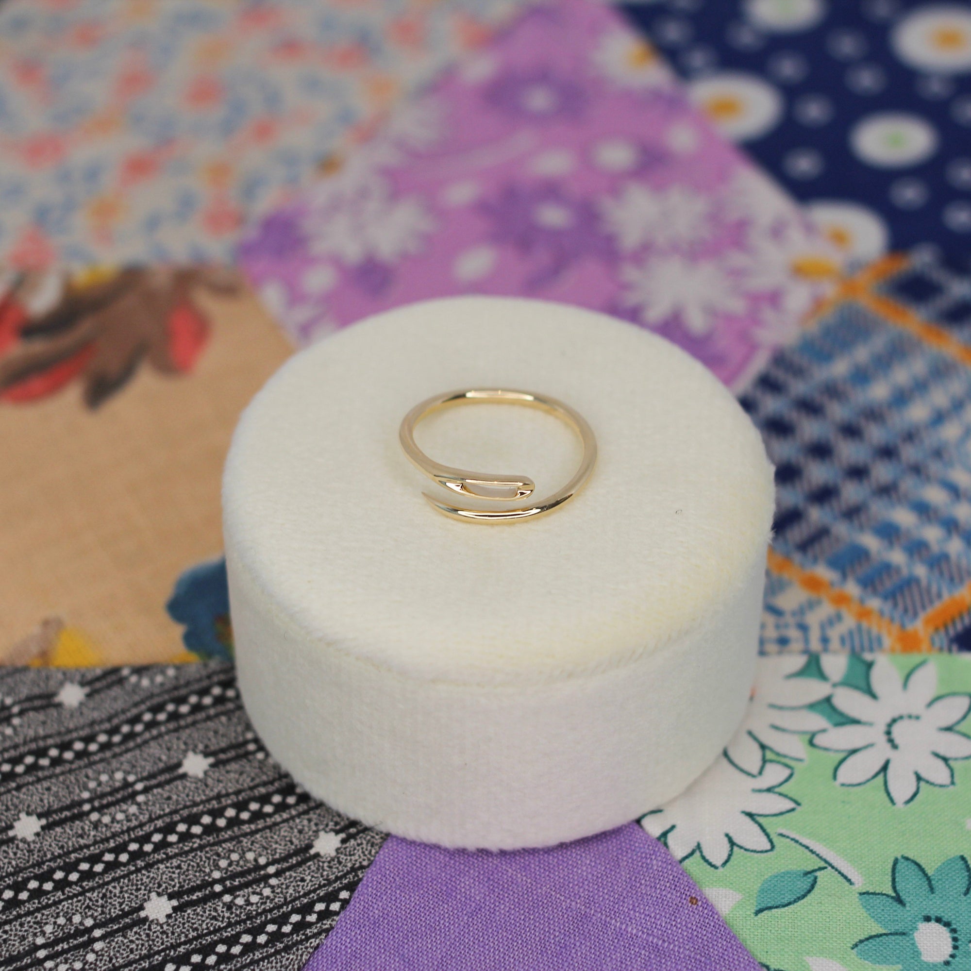 Gold Groove Needle Ring (Custom)