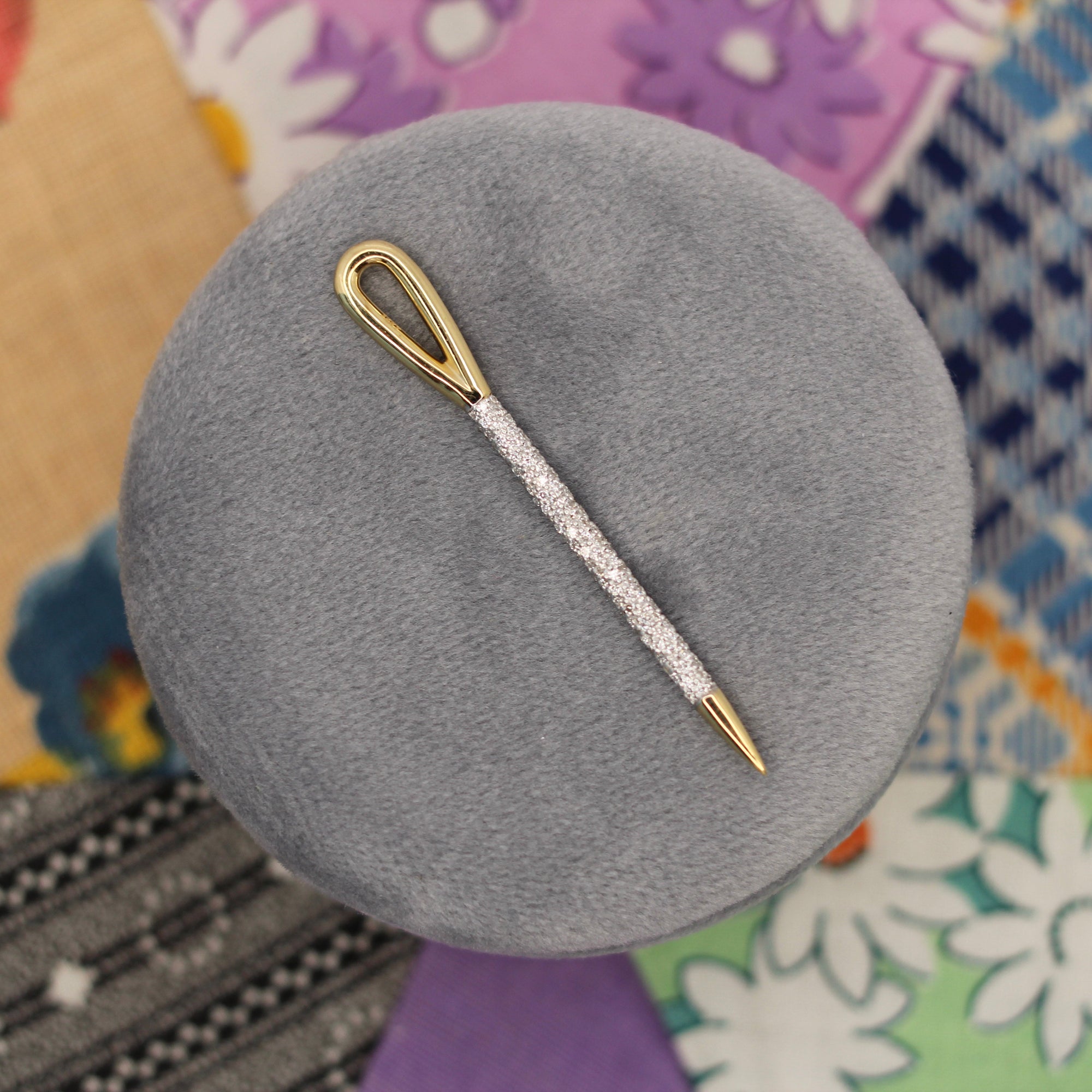 Tulip Needle Charm in Diamond