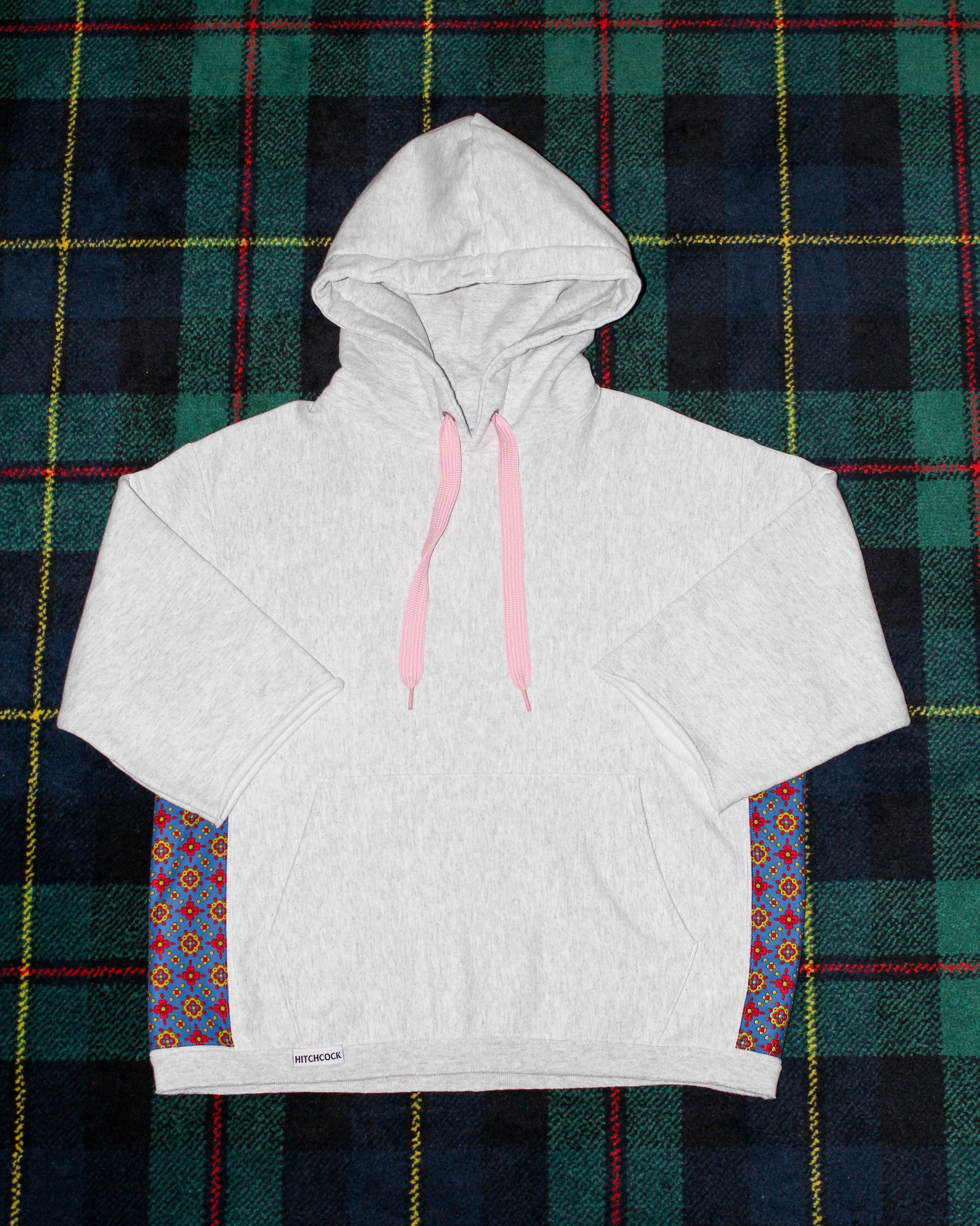 Medium Grey Hoodie with 60's Floral