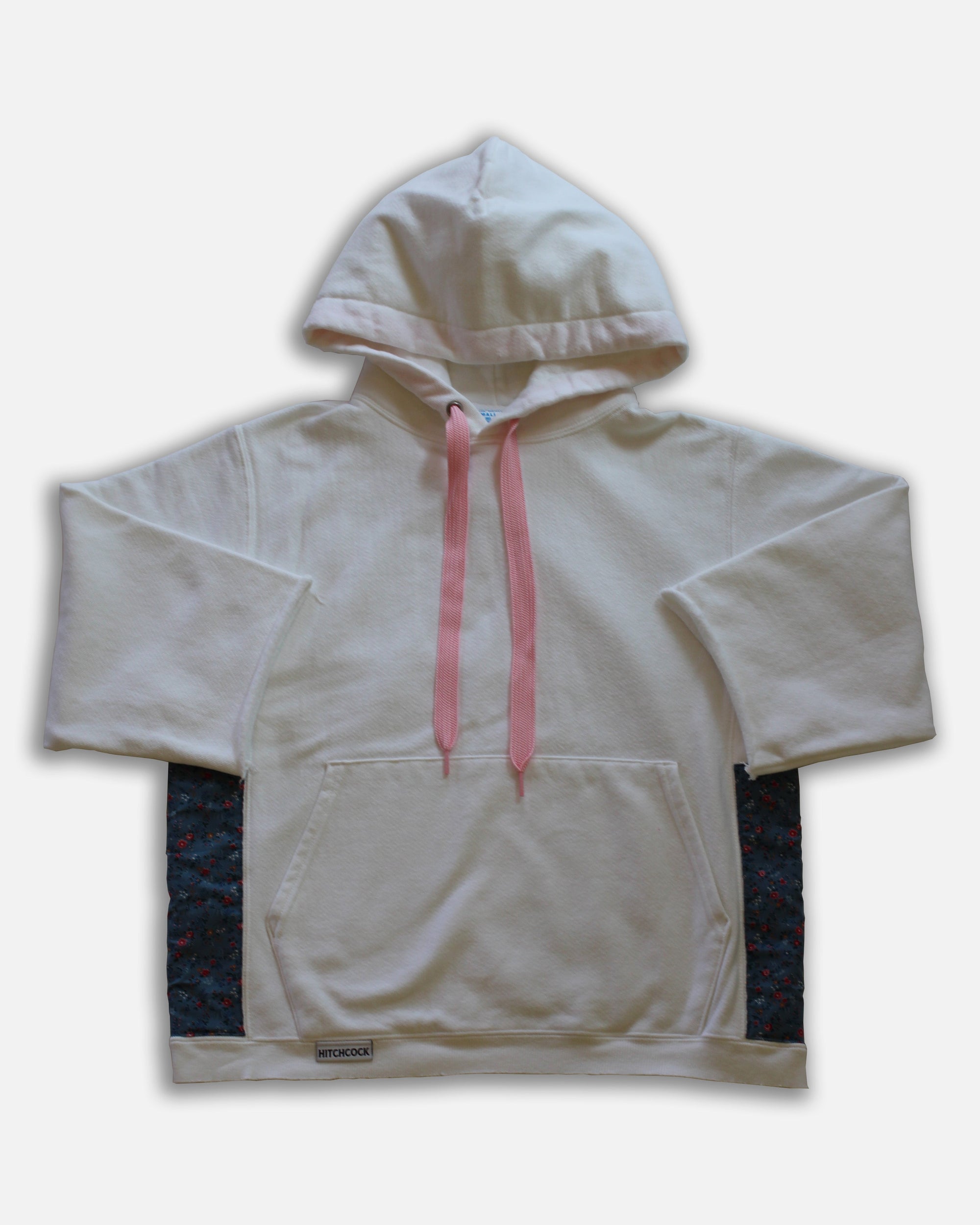 Hitchcock x Fred Hutch White Hoodie with Blue Floral