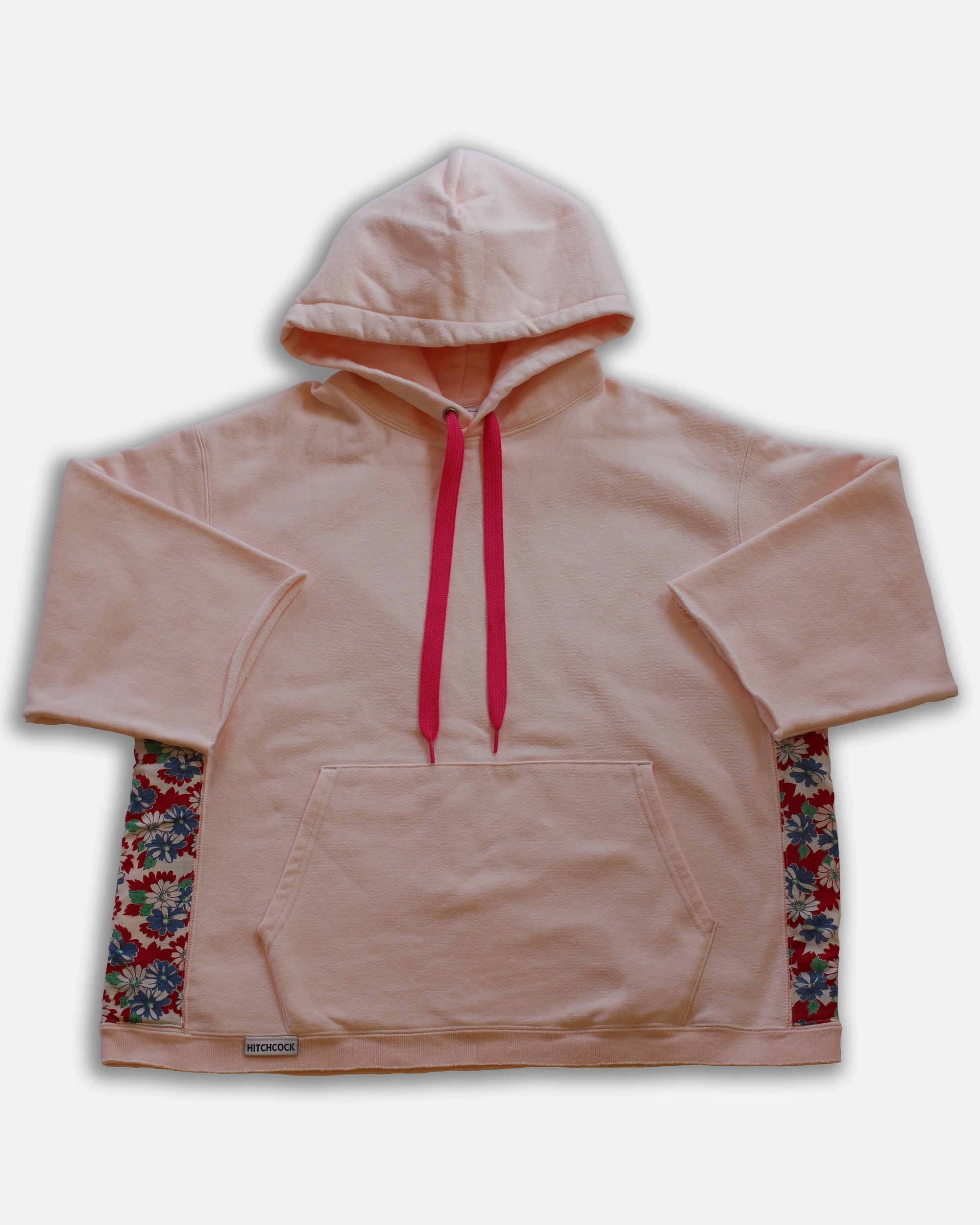 Hitchcock x Fred Hutch Pink Hoodie with Red Floral