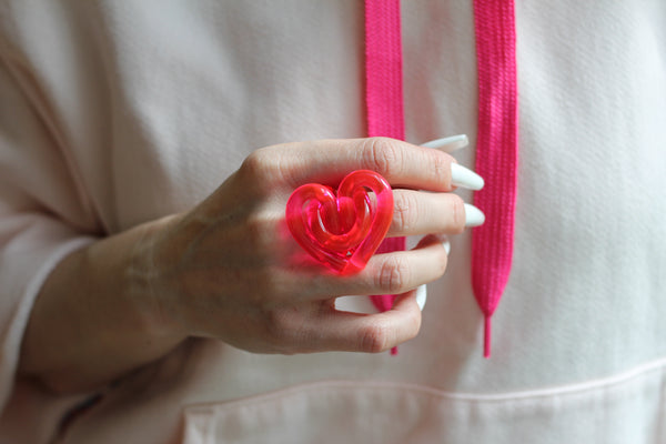 Acrylic Heart Rings (Pre-order)