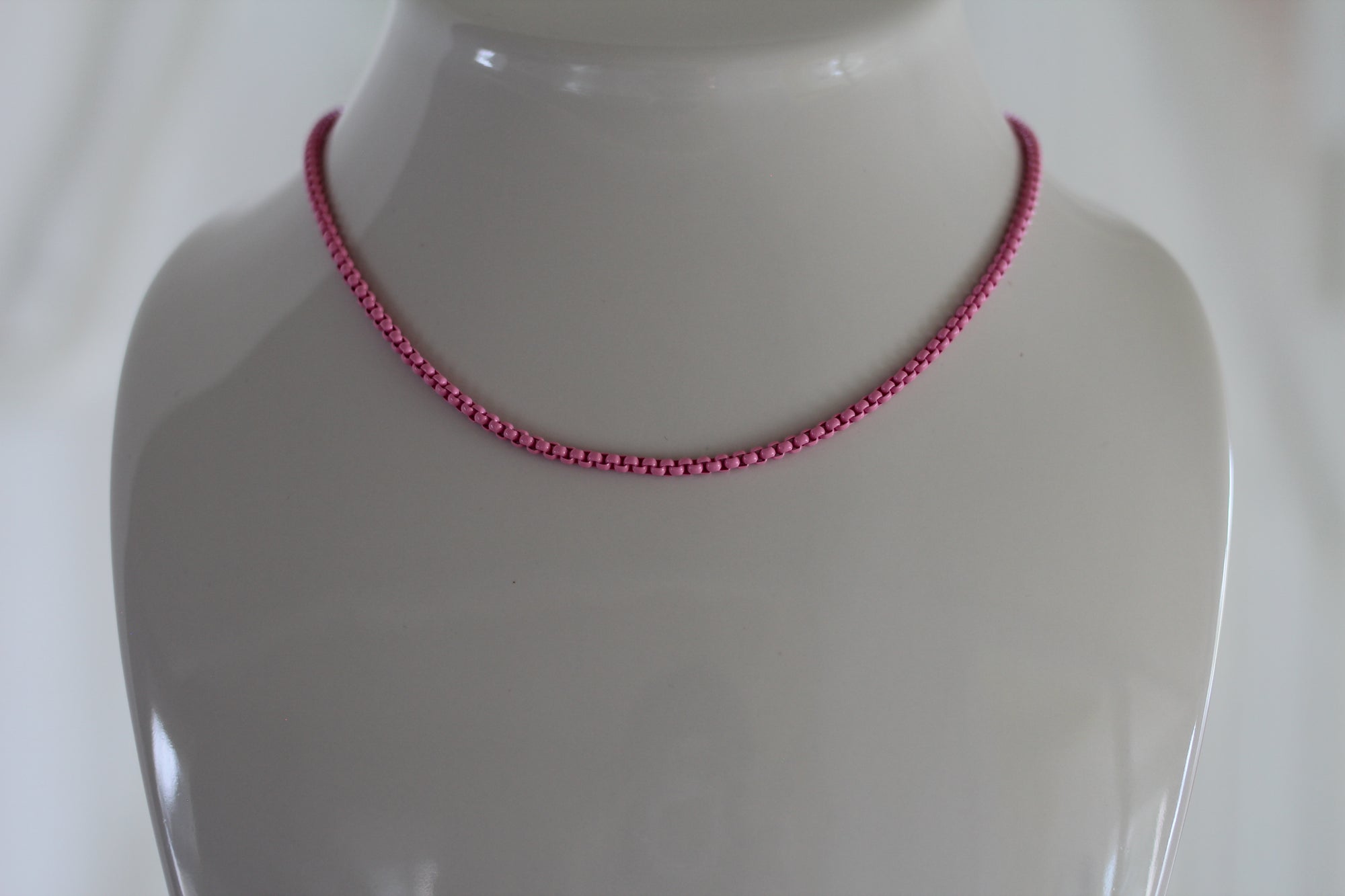 Pink Enamel Chain