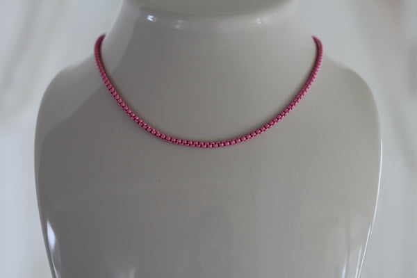 Pink Enamel Chain