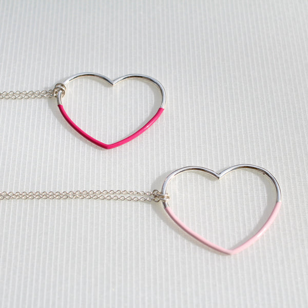 Hutch's Pink Heart Necklace