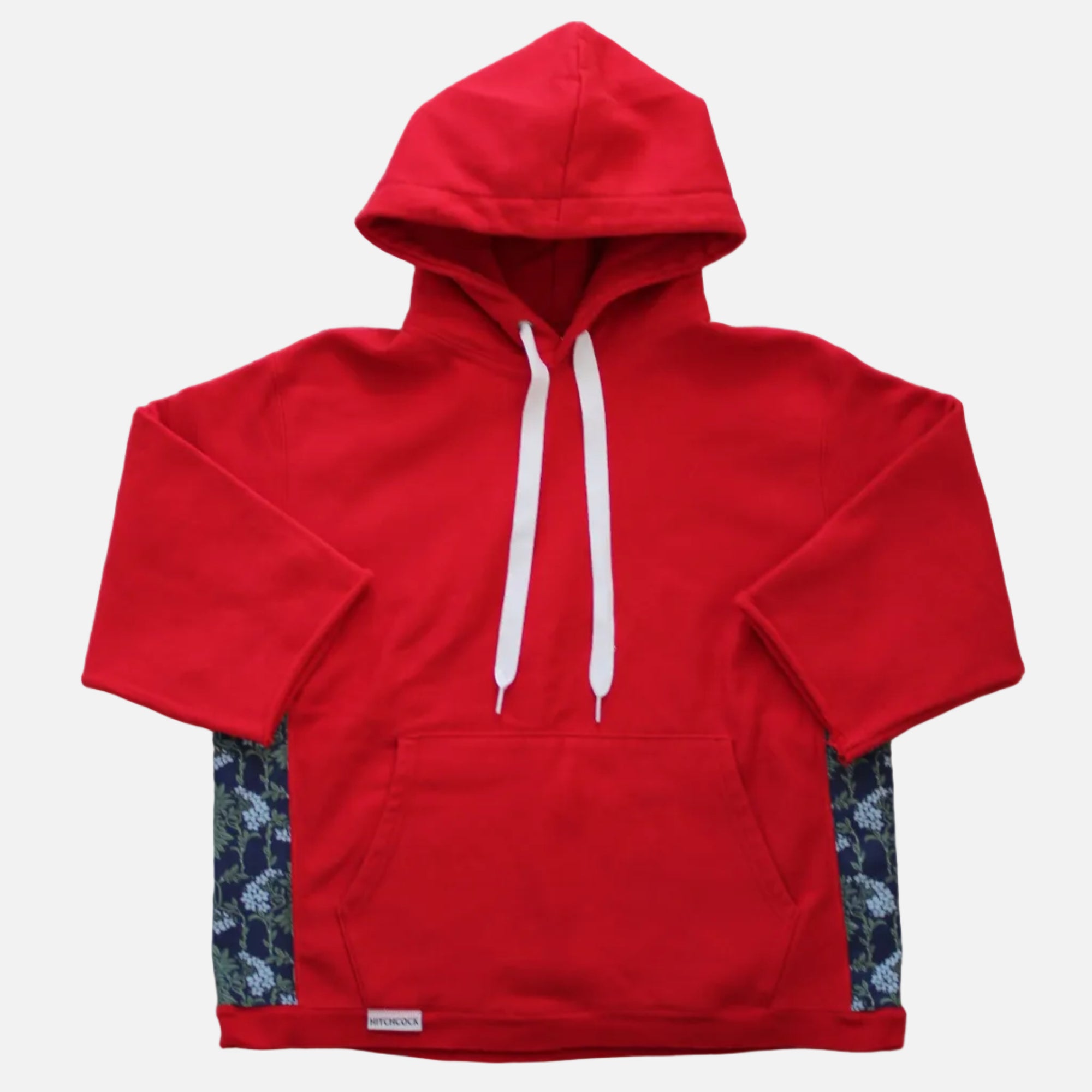 Medium Red Hoodie with Navy Floral