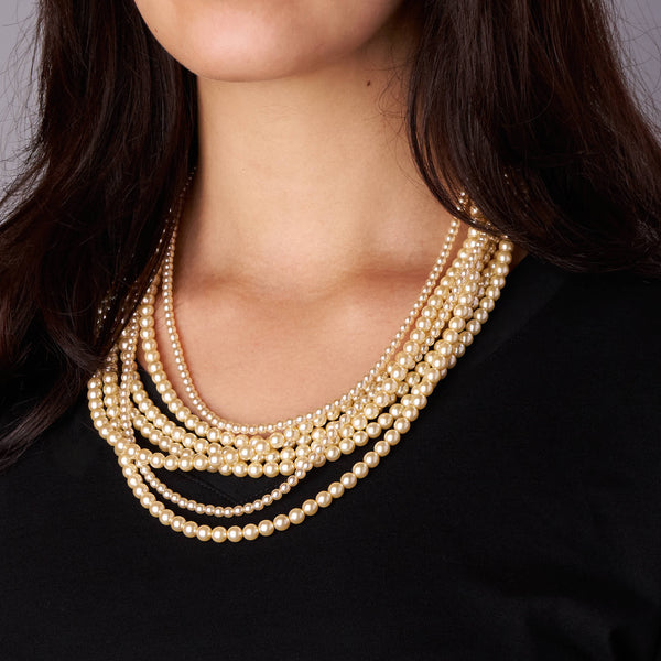 Multi-Strand Pearl Necklace