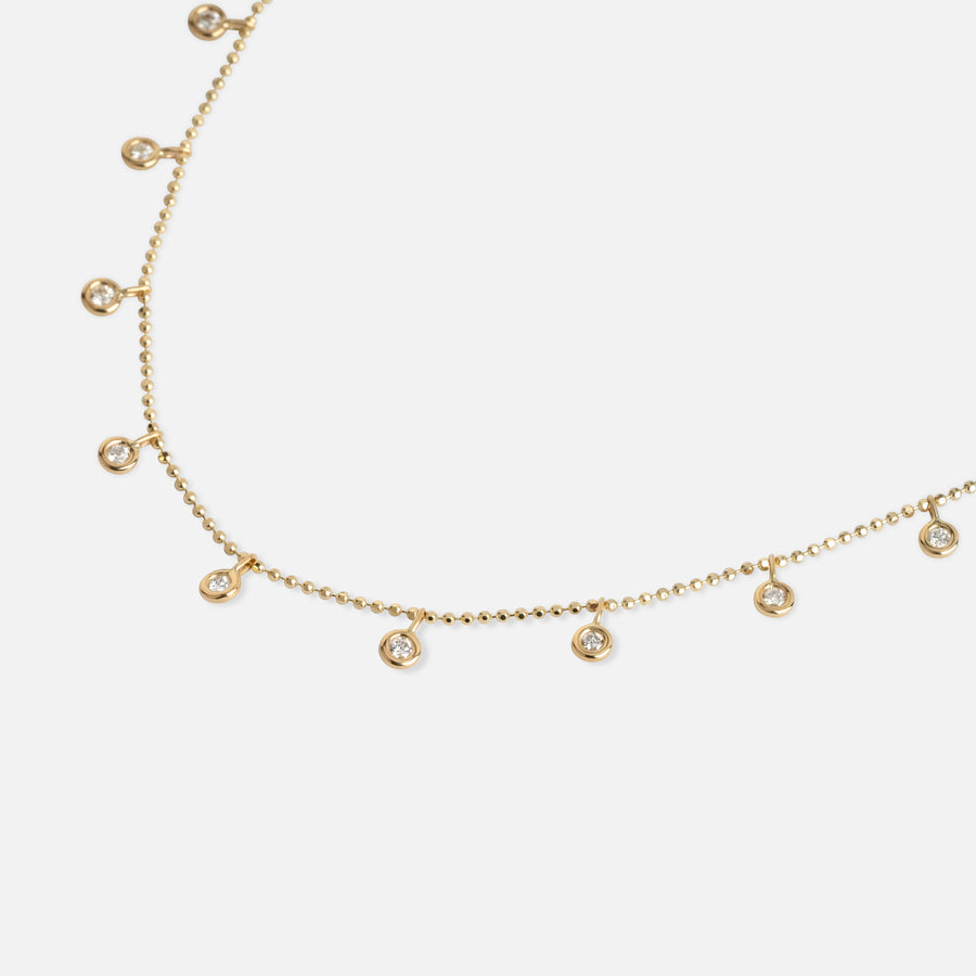 Delicate Diamond & Bead Chain Necklace